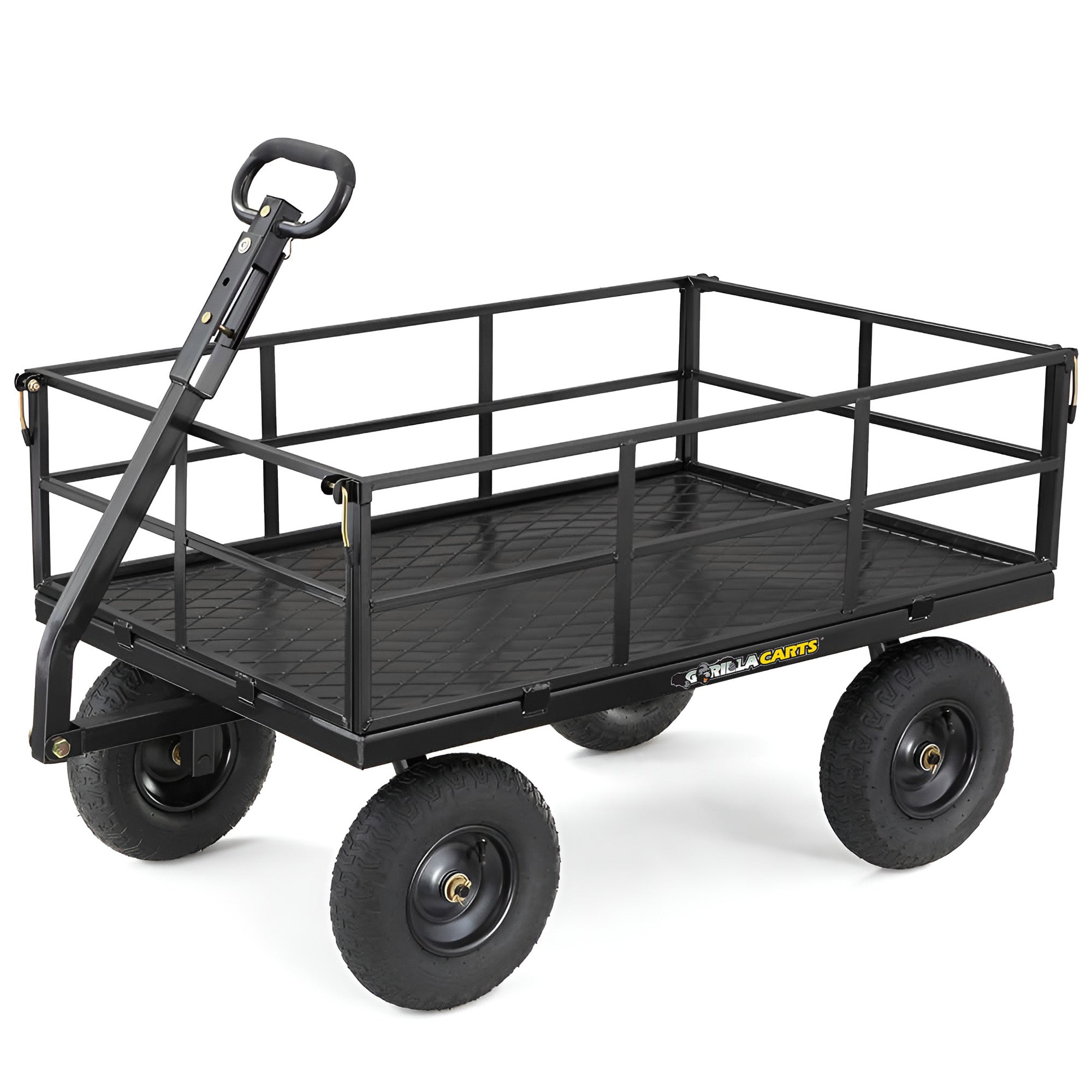 Gorilla Cart 9 Cubic Feet Heavy Duty Steel Utility Wagon Cart, Black (Used) - VMInnovations
