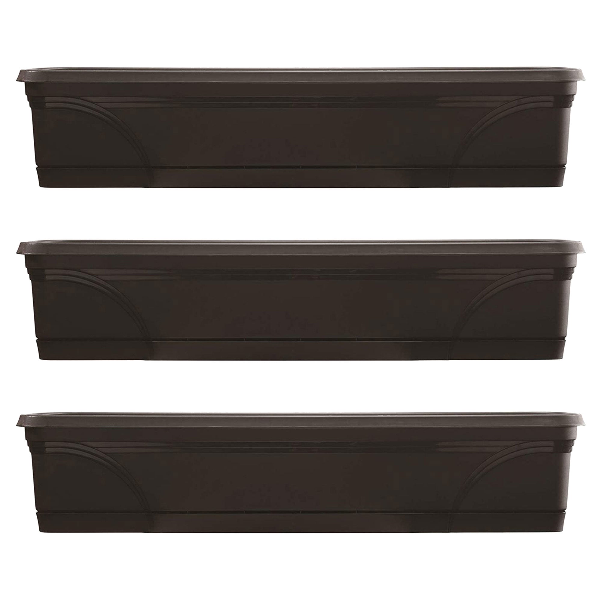 Southern Patio 36" Medallion Hanging Windowsill Garden Box Planter (3 Pack) - VMInnovations