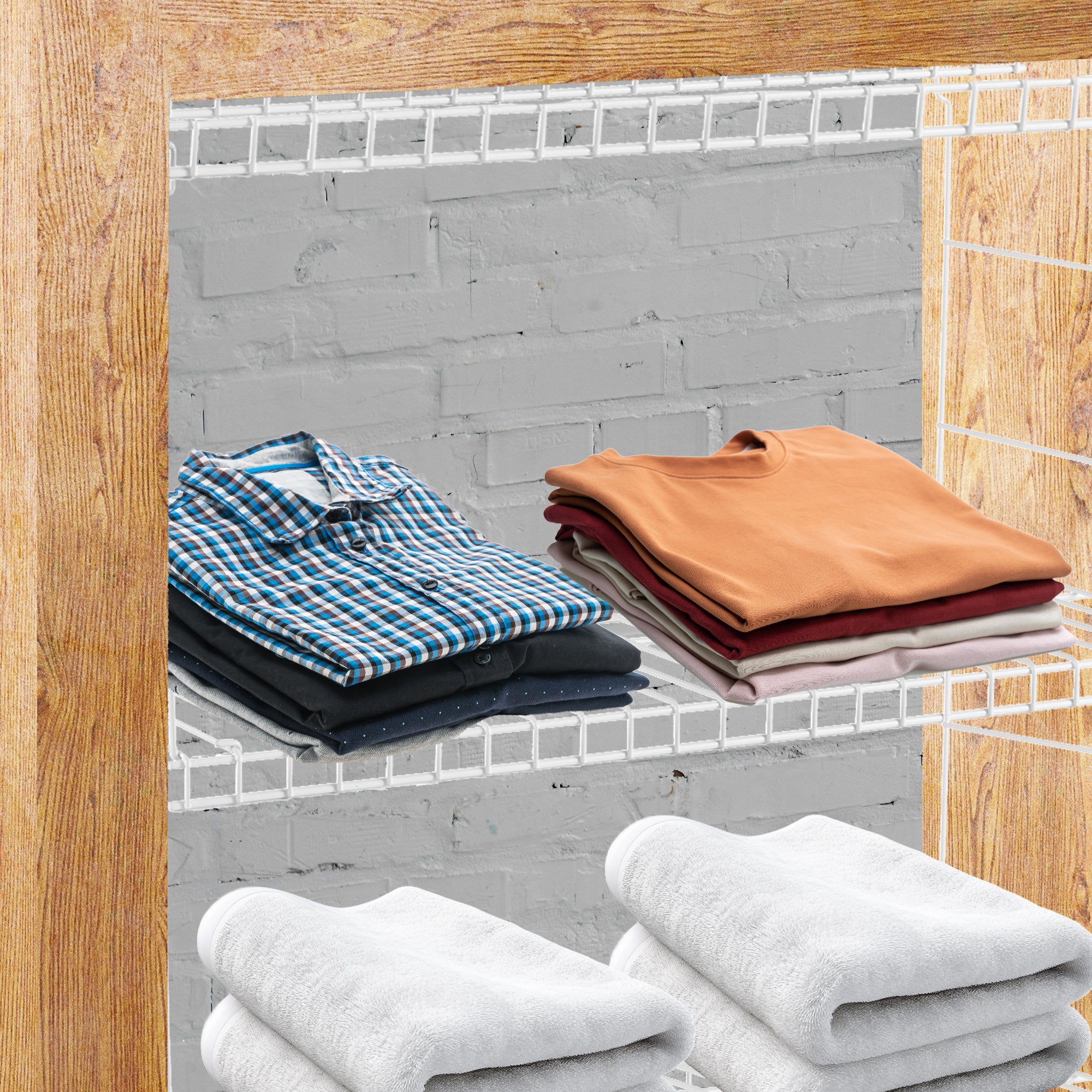 Rubbermaid 24" Universal Closet Steel Wire Added Storage Hanging Shelf (2 Pack) - VMInnovations