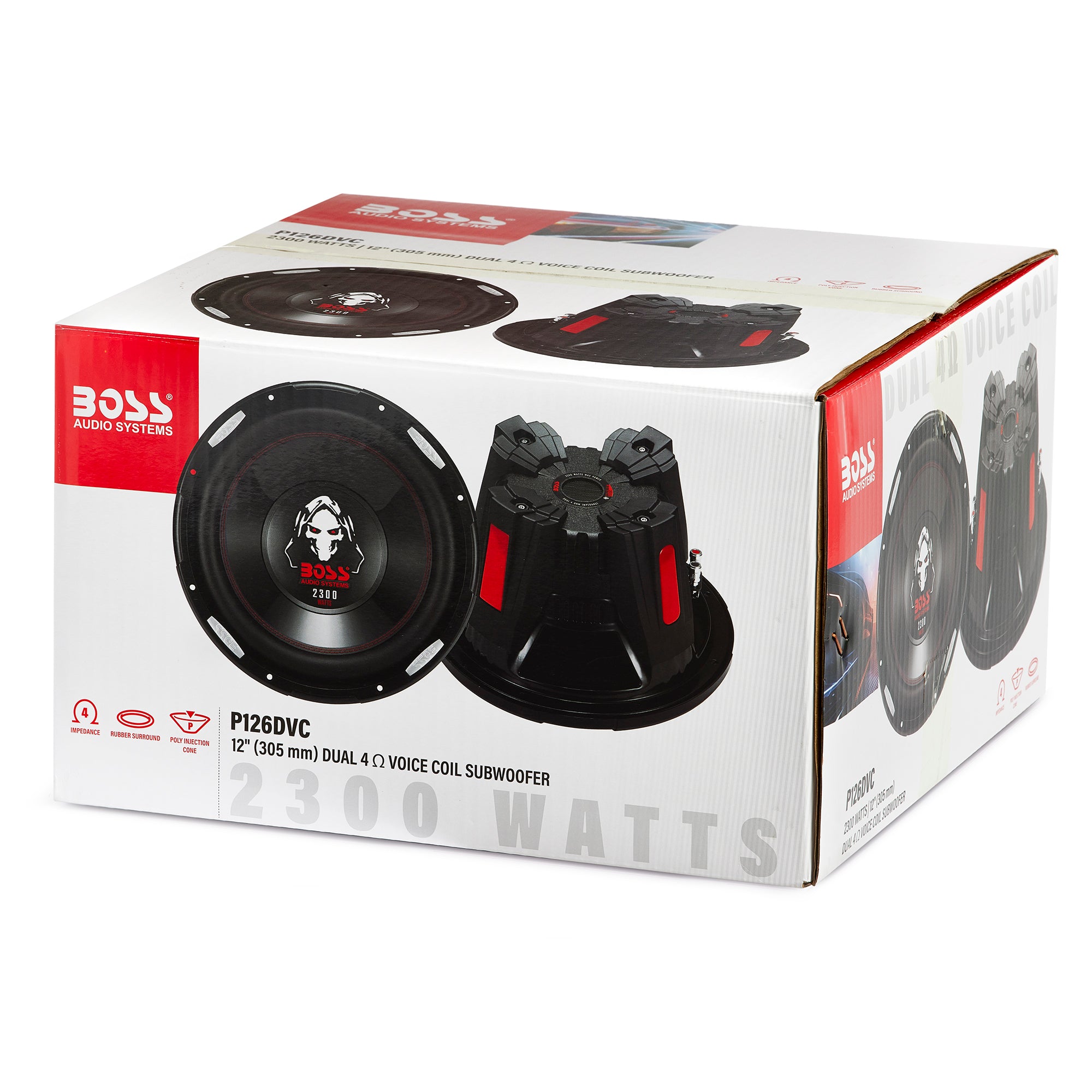 BOSS AUDIO P126DVC 12" 2300W Car Power Subwoofer DVC