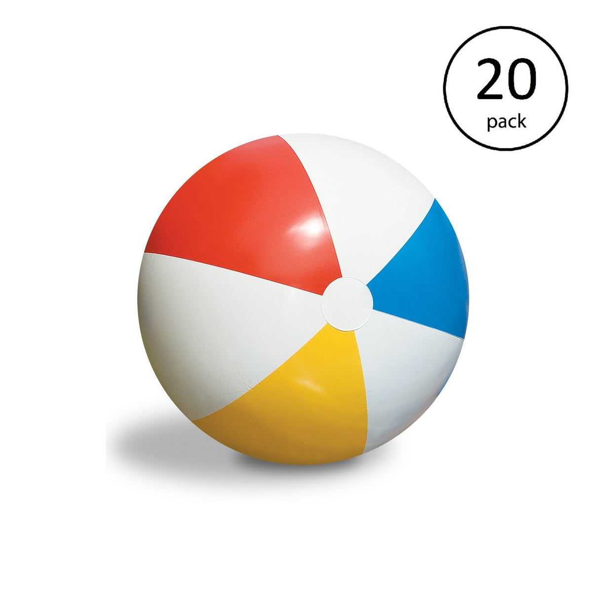 Swimline Inflatable 36 in. Classic Rainbow Beach Ball For Pool or Lake (20 Pack)