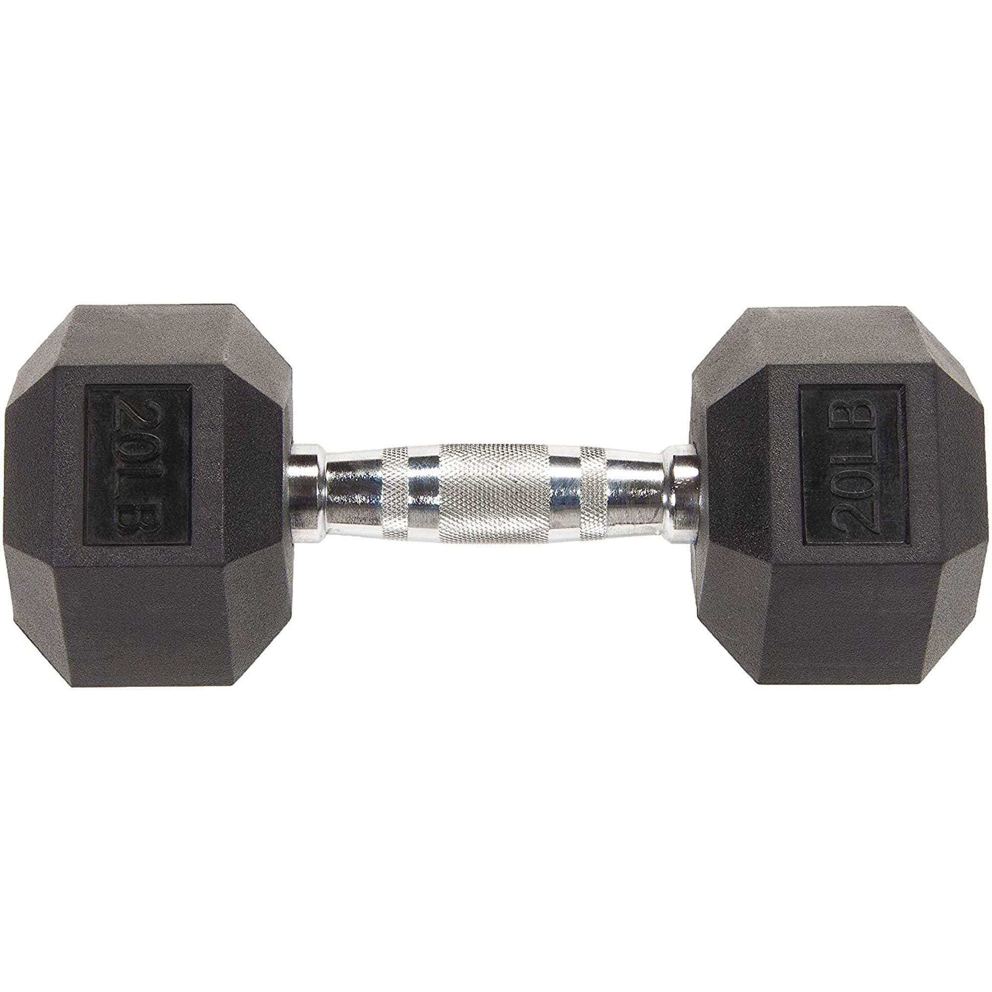 BalanceFrom Fitness 20lb Pair Rubber Hexagon Dumbbell Hand Weights (Used) - VMInnovations