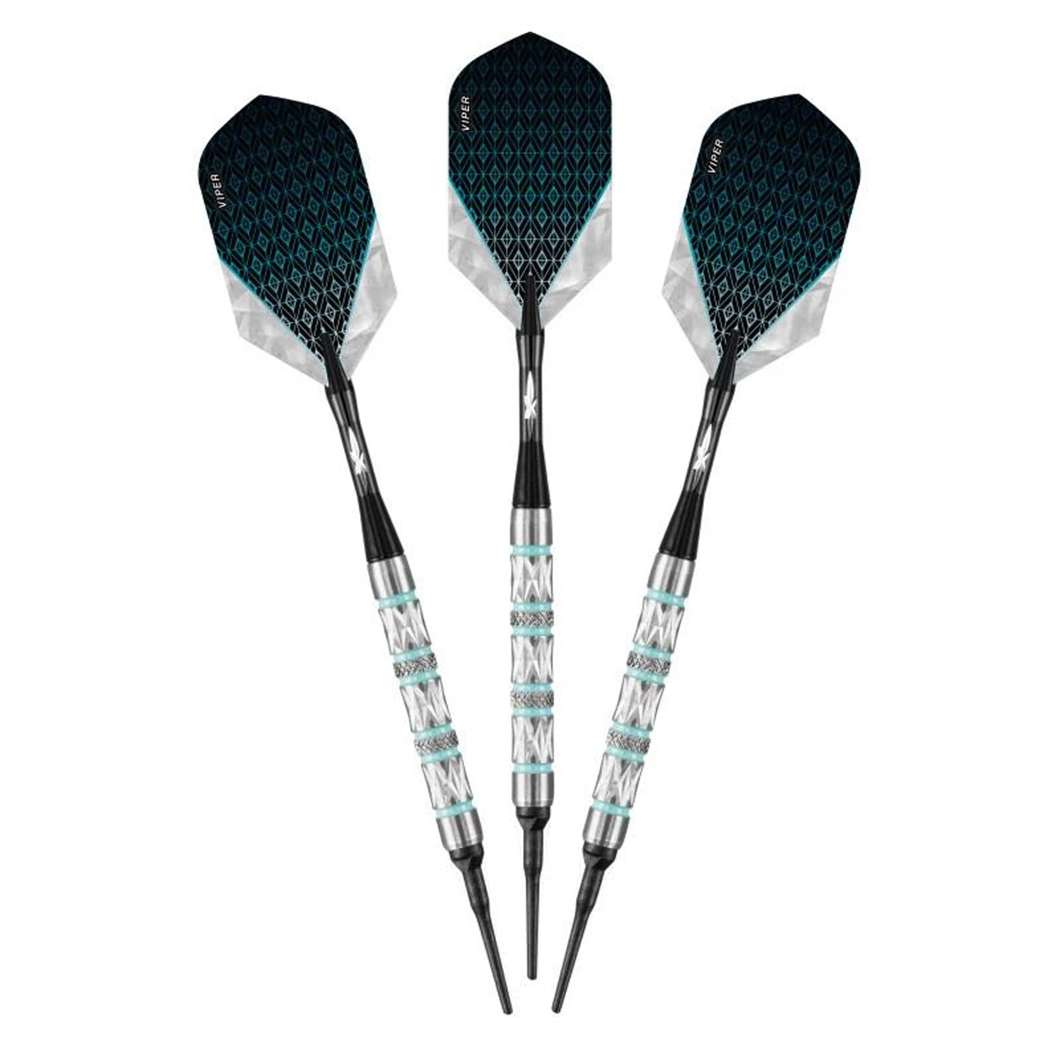 Viper Diamond Darts 90% Tungsten Soft Tip Dart Set Turquoise Rings, 18 Grams