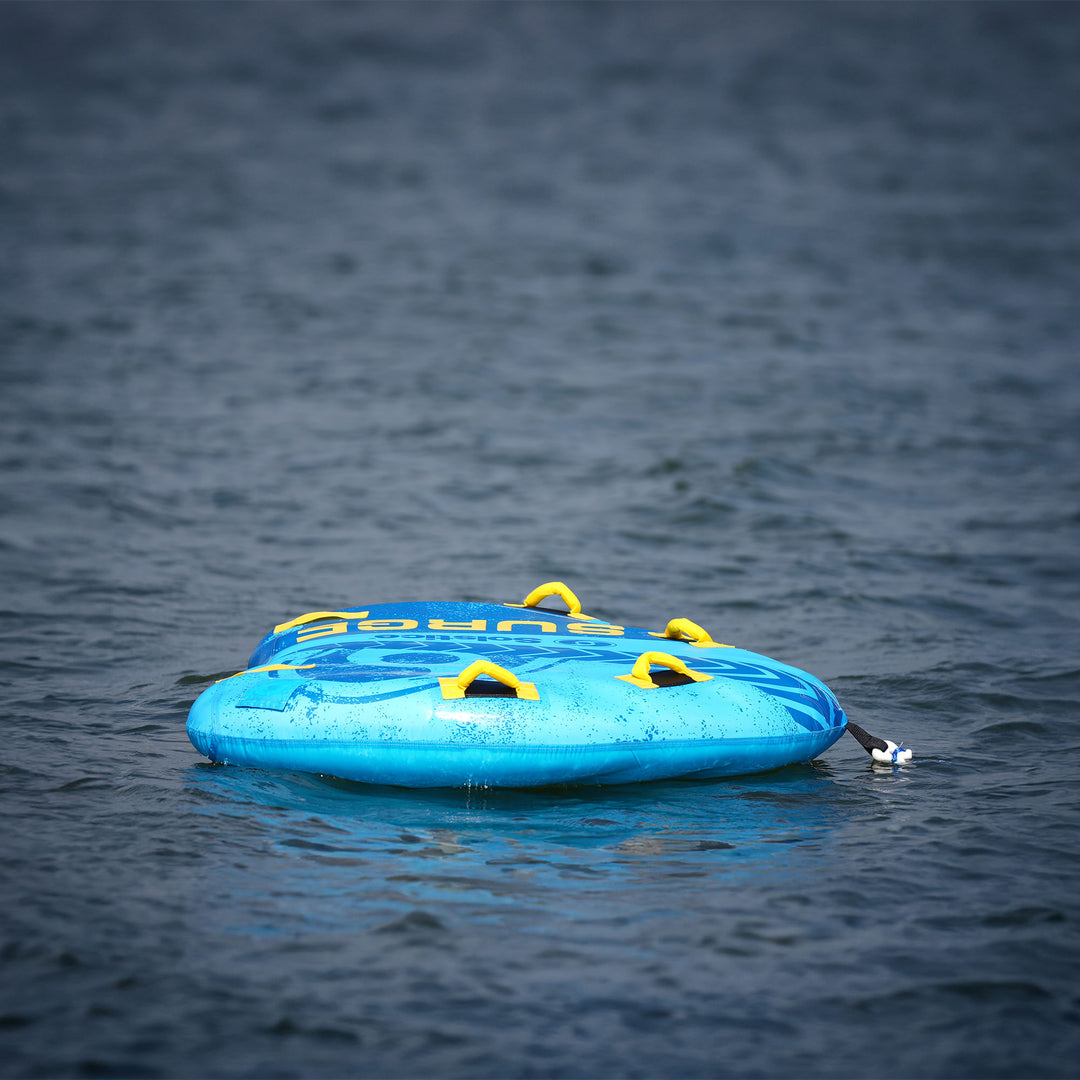 Solstice Surge Inflatable Towable 2-Person Water Sport Tube with 6 Handles - VMInnovations