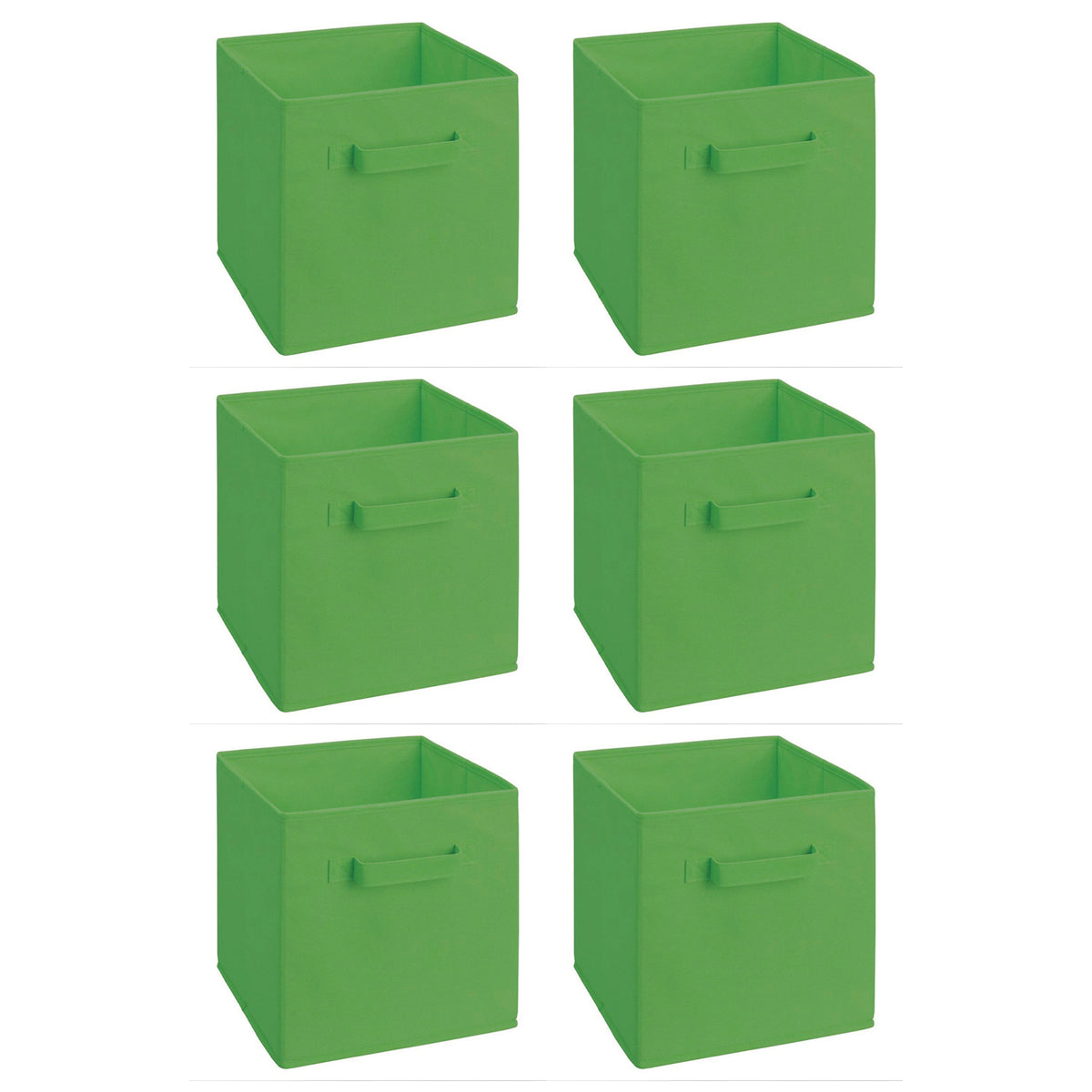 ClosetMaid Fabric Storage Organizer Cube Drawer & Handles, Hunter Green (6 Pack)