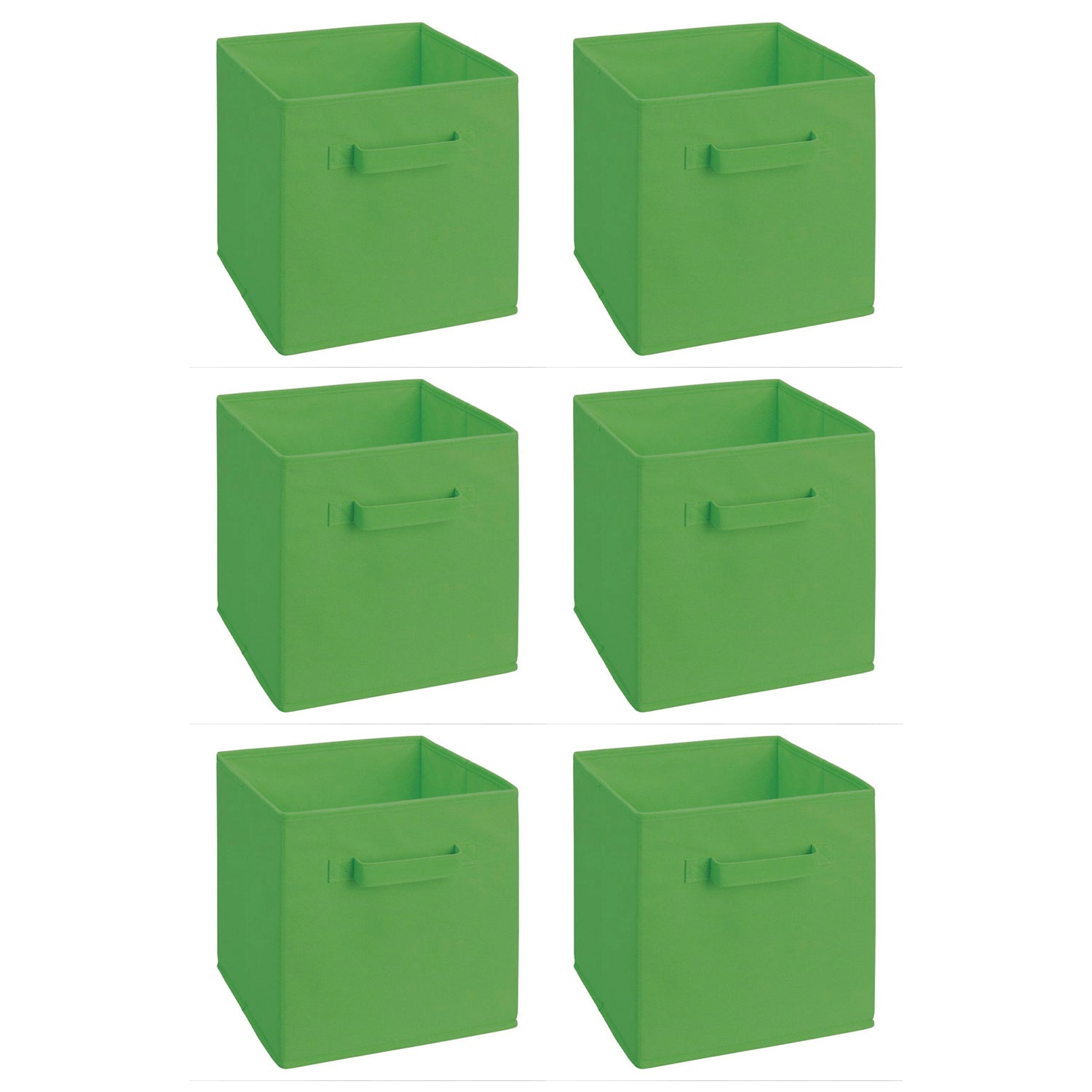 ClosetMaid Fabric Storage Organizer Cube Drawer & Handles, Hunter Green (6 Pack) - VMInnovations