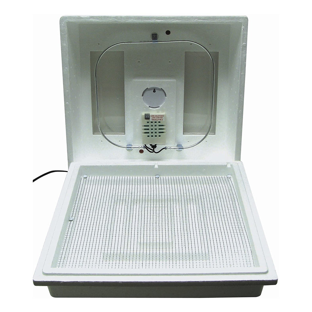 Farm Innovators 2100 Still Air Incubator w/ Reliable Temperature Settings, White - VMInnovations