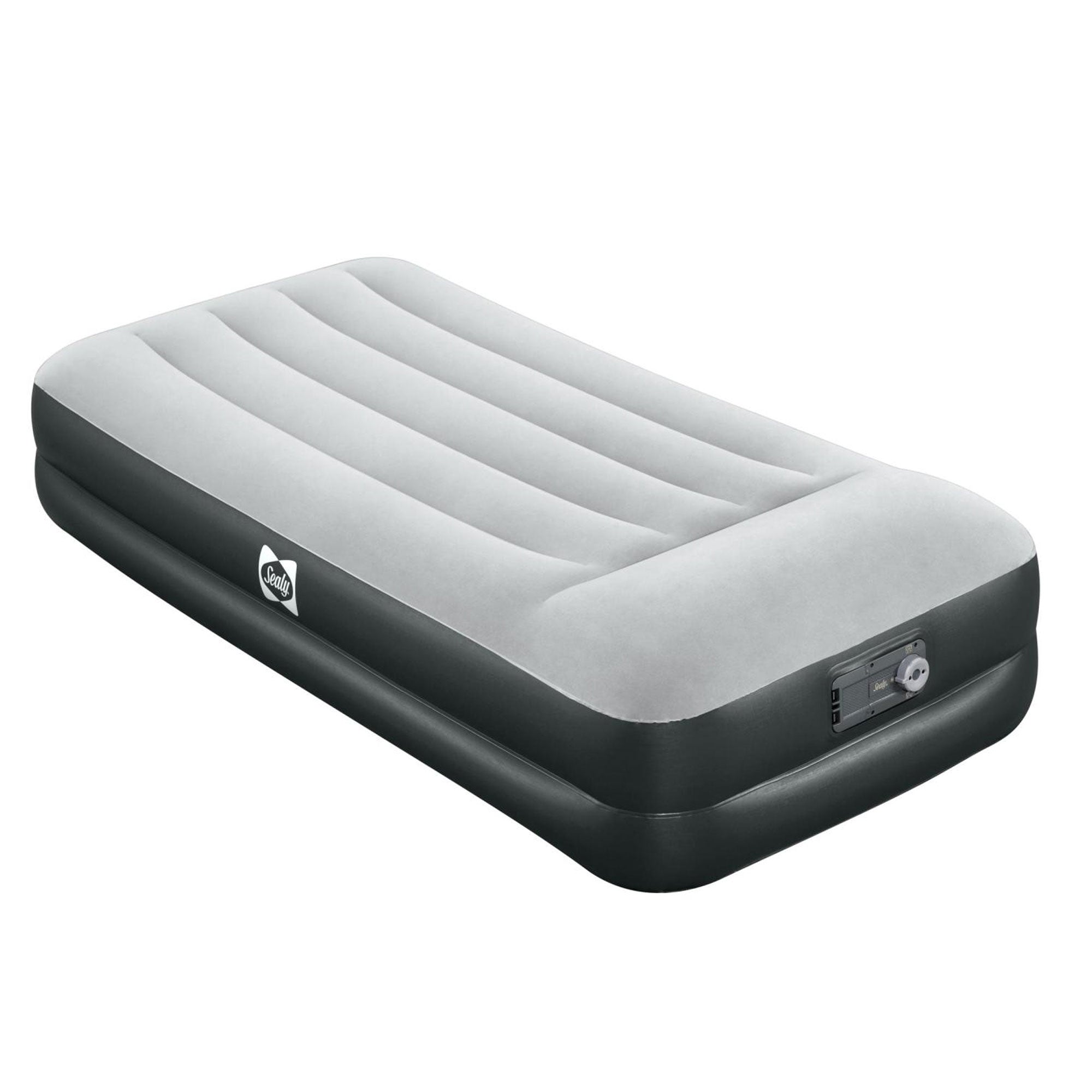 Sealy 94051E-BW 16 Inch Inflatable Mattress Twin Airbed w/ Built-In AC Air Pump (For Parts)