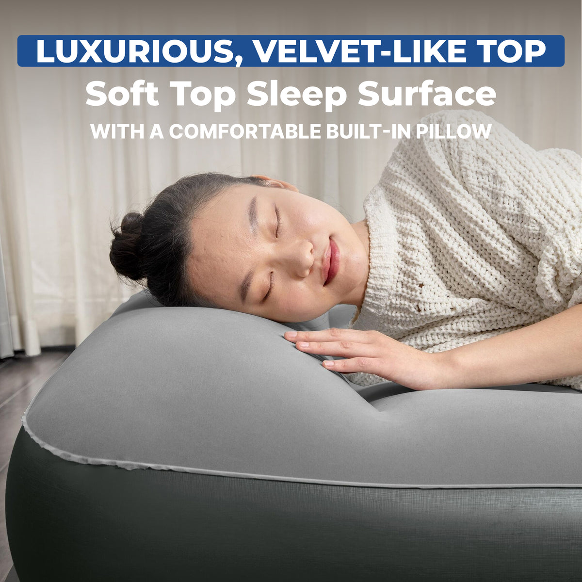 Sealy Tritech 16 Inch Air Mattress Bed 2 Person with Built-In AC Pump, 2 Pack