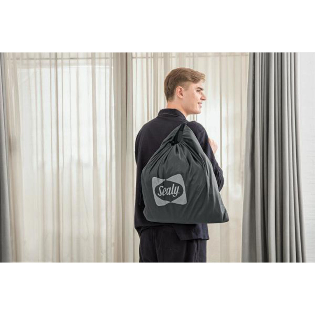 Sealy Tritech Twin Sized 18" Air Mattress Bed 2 Person w/Built-In AC Pump & Bag - VMInnovations