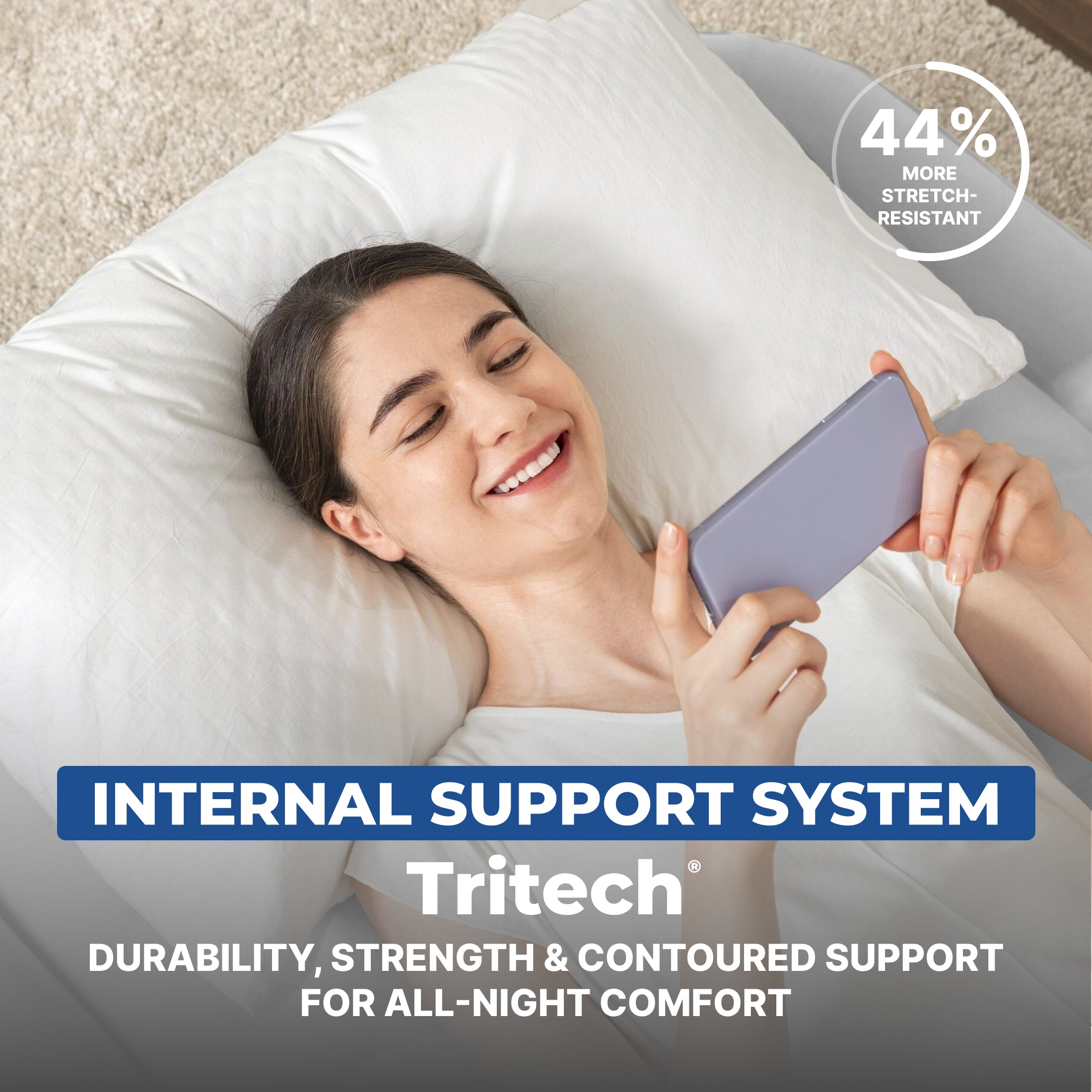 Sealy Tritech 20 Inch Inflatable Mattress Twin Airbed w/ Built-In Pump (Used)