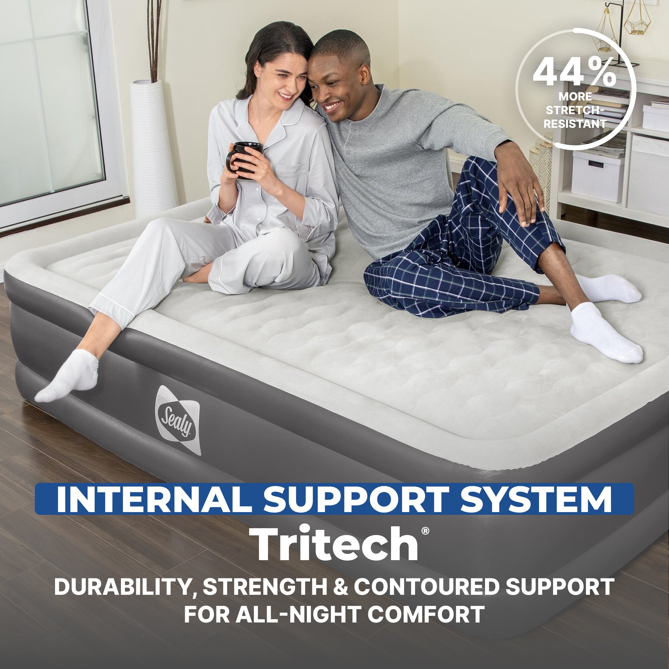 Sealy Tritech 20 Inch Built-In Pump Inflatable Mattress Queen Airbed (Open Box) - VMInnovations
