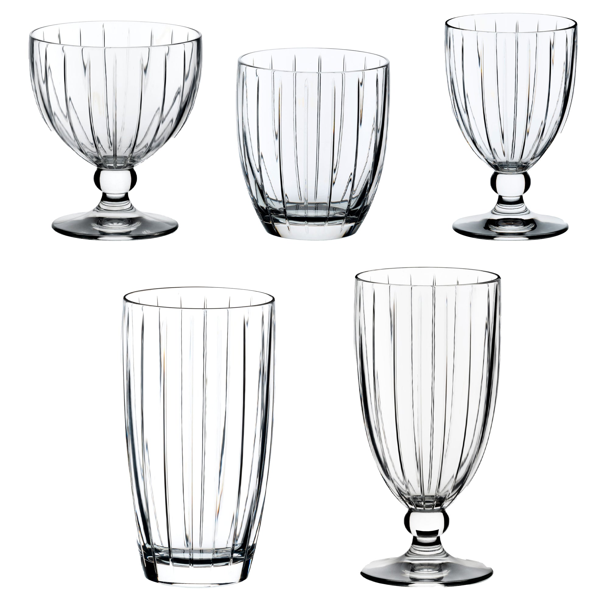 Riedel Sunshine Collection Classic Crystal Full Glassware Collection, Set of 10 - VMInnovations