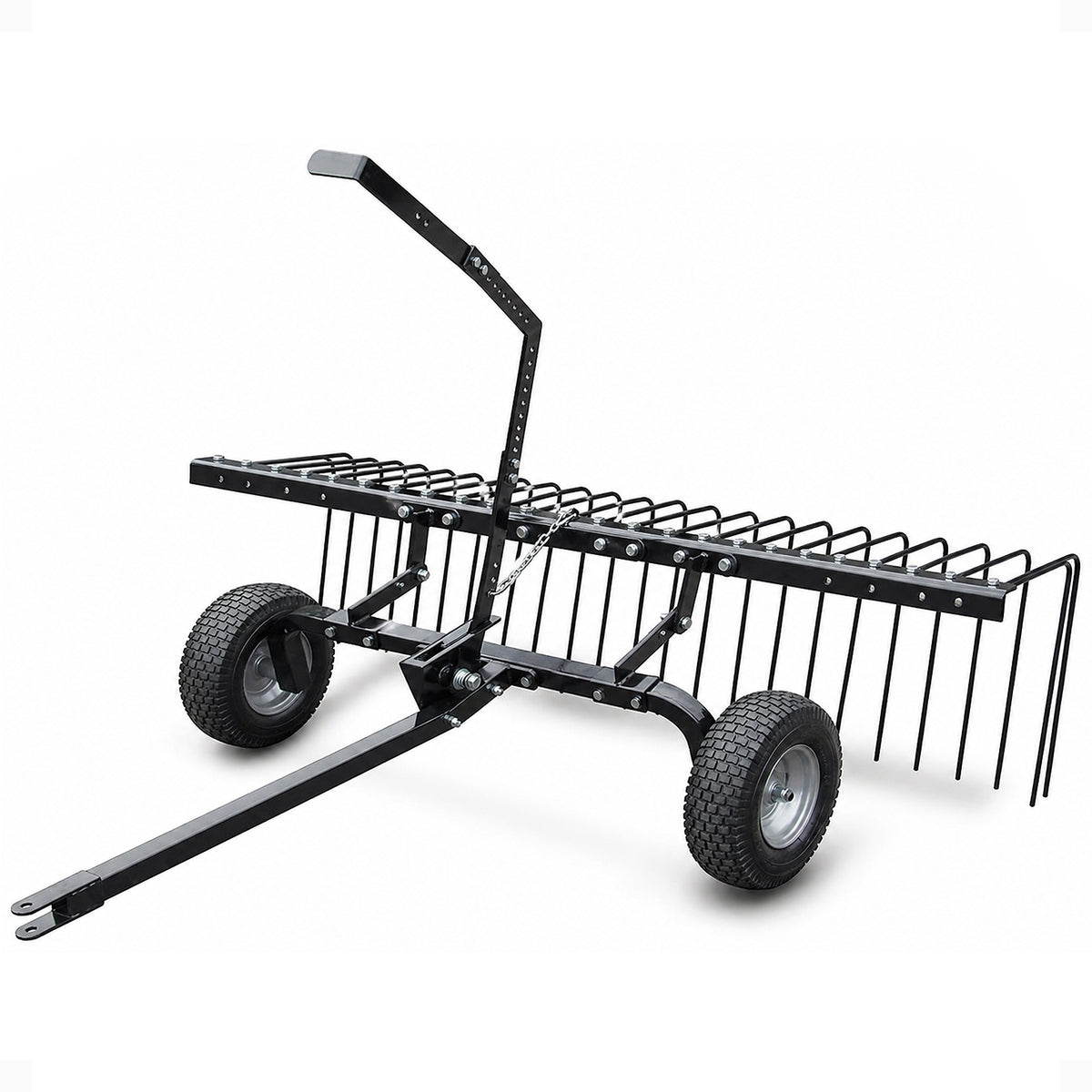 Yard Tuff 72" Pine Straw ATV Tow Steel Landscape Rake w/Wheels & Handle (Used)