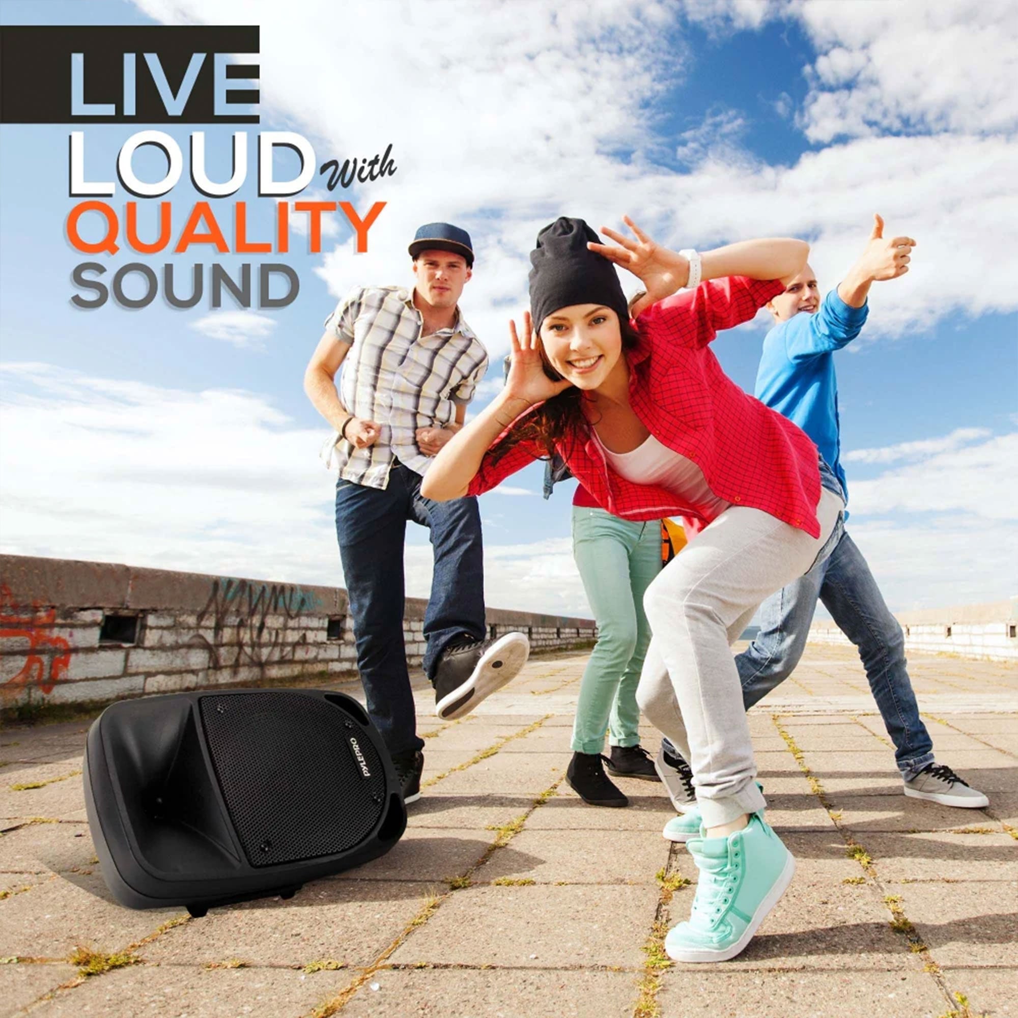 Pyle Bluetooth Portable Stereo Karaoke Speaker Wireless Microphone (For Parts) - VMInnovations