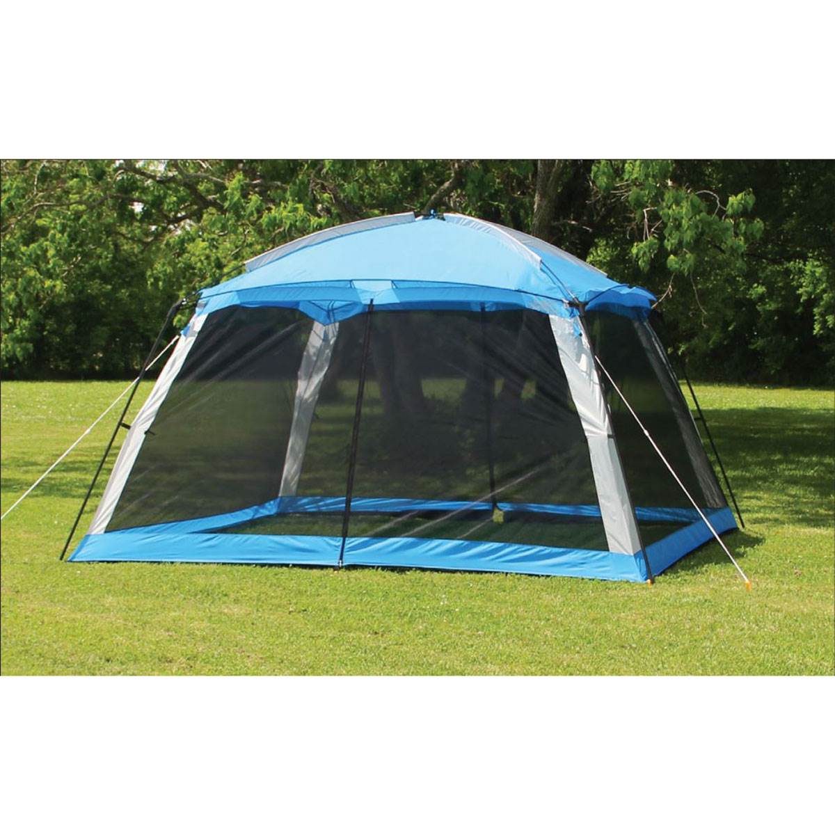 Texsport Montana Outdoor Camping Instant Screen Arbor Shade Canopy Tent, Blue