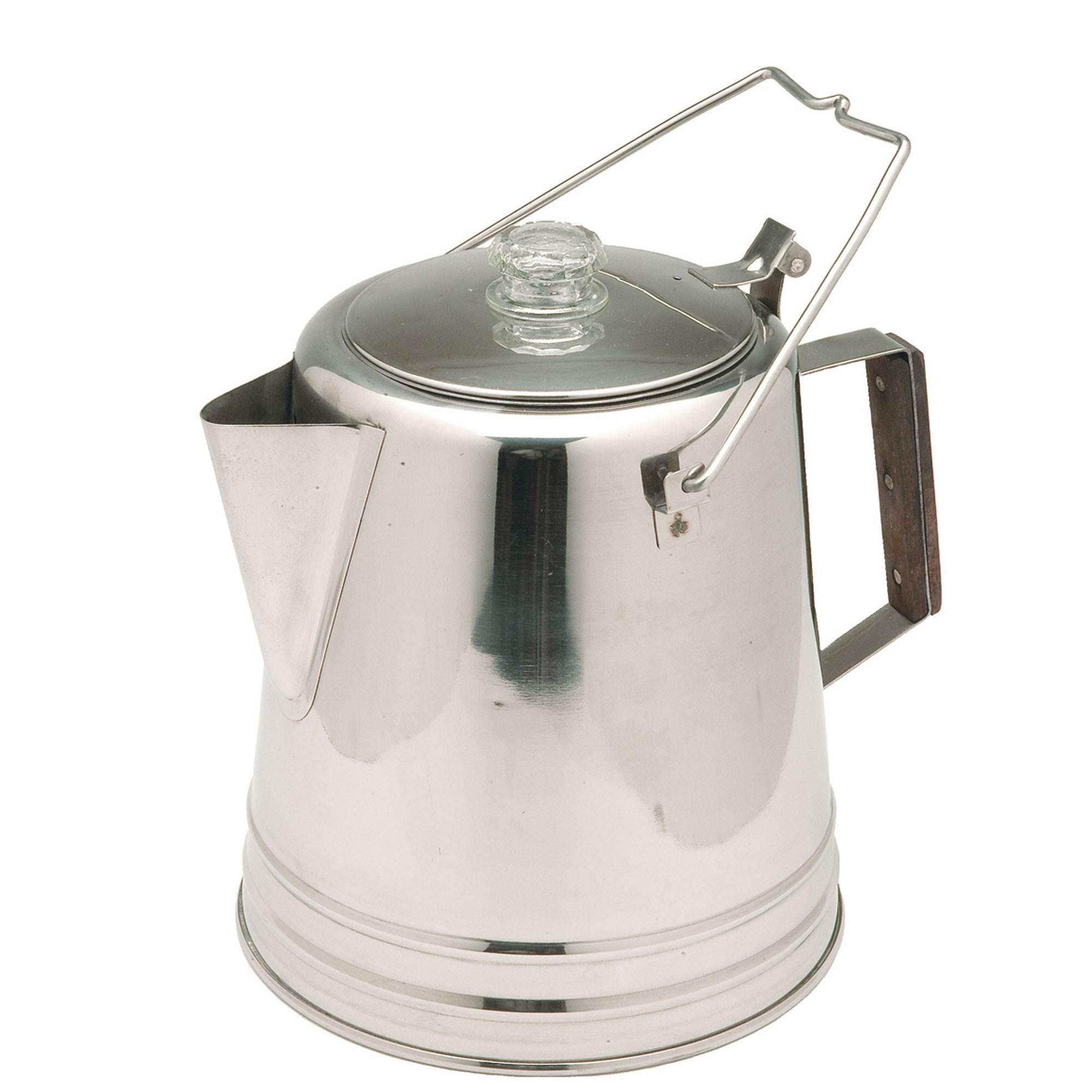 TEXSPORT Stainless Steel 28 Cup Coffee Tea Percolator Outdoor Camping SS