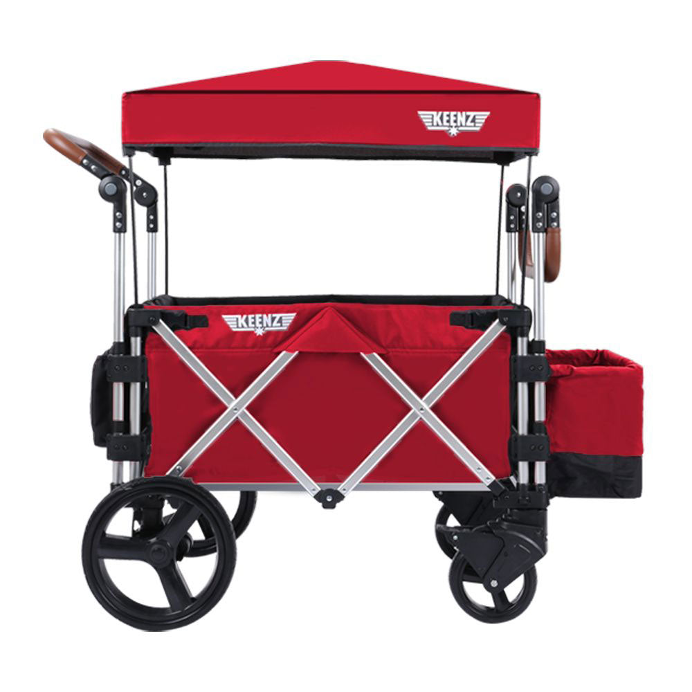 Keenz 7S Push Pull Baby Toddler Kids Wheeled Stroller Wagon, Red (For Parts)