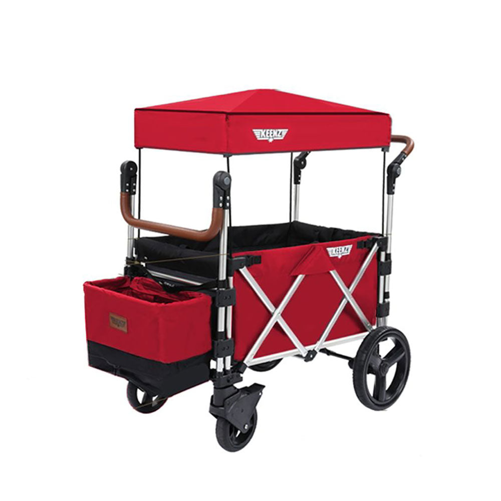 Keenz 7S Push Pull Baby Toddler Kids Wheeled Stroller Wagon, Red (For Parts)