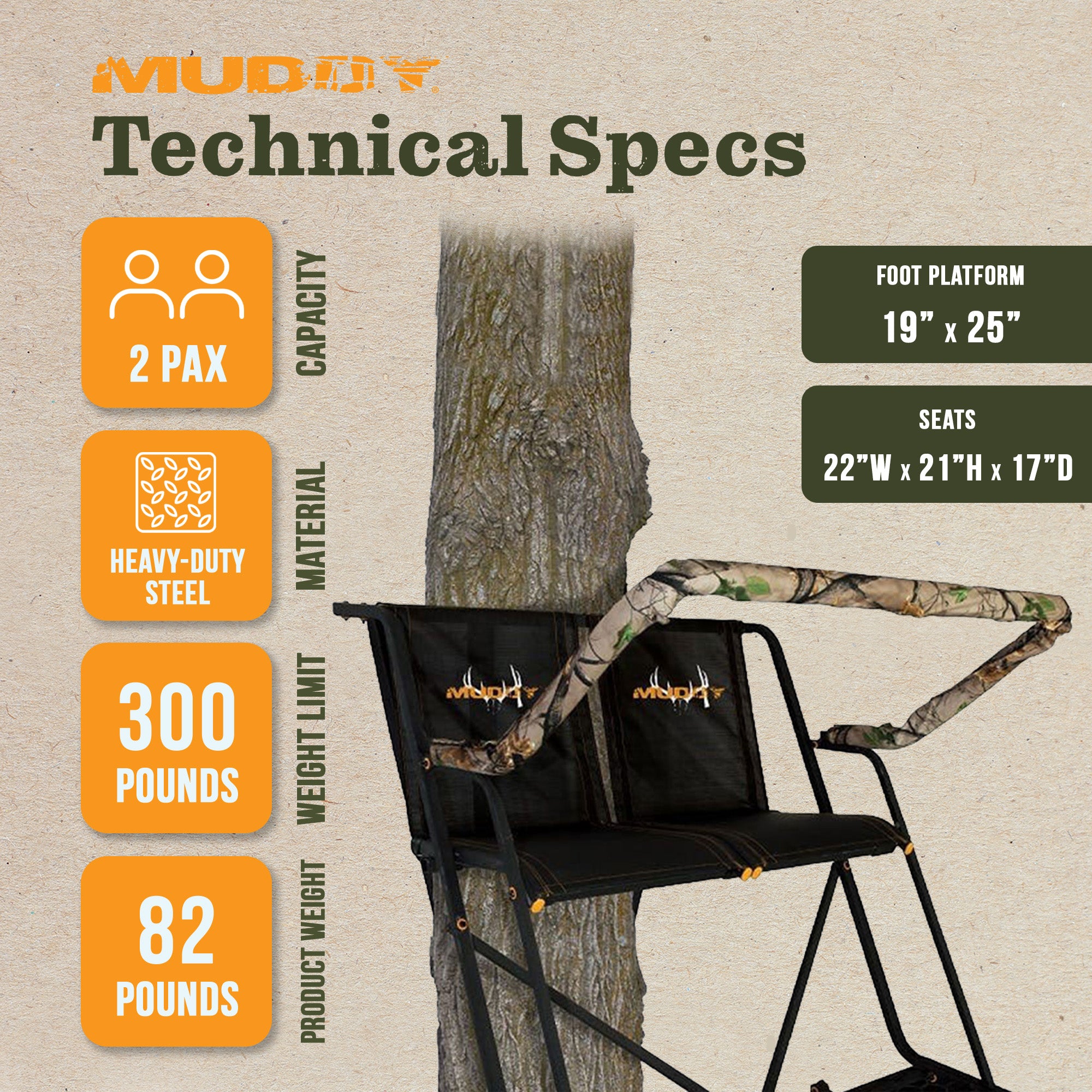 Muddy MLS1550B The Skybox 20 Ft 1 Person Hunting Tree Stand w/ Blind Kit (Used) - VMInnovations