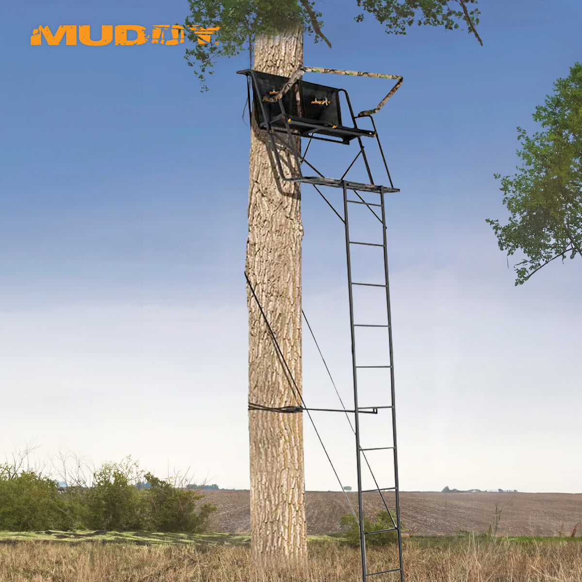 Muddy The Skybox 20 Foot 1 Person Hunting Tree Stand w/ Blind Kit (Open Box)