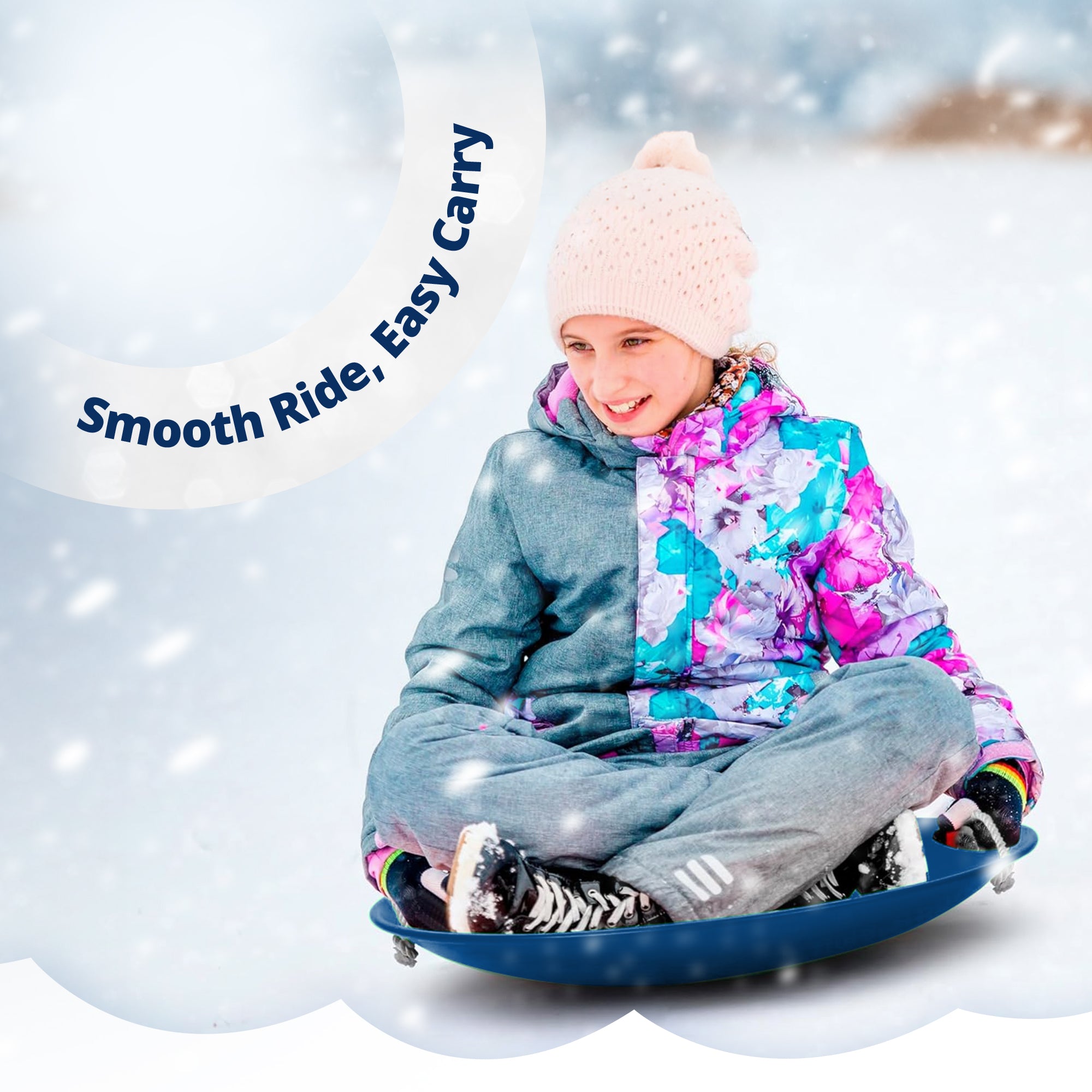Slippery Racer ProDisc 26" Heavy Duty Metal Saucer Sled w/ Rope Handles (3 Pack) - VMInnovations