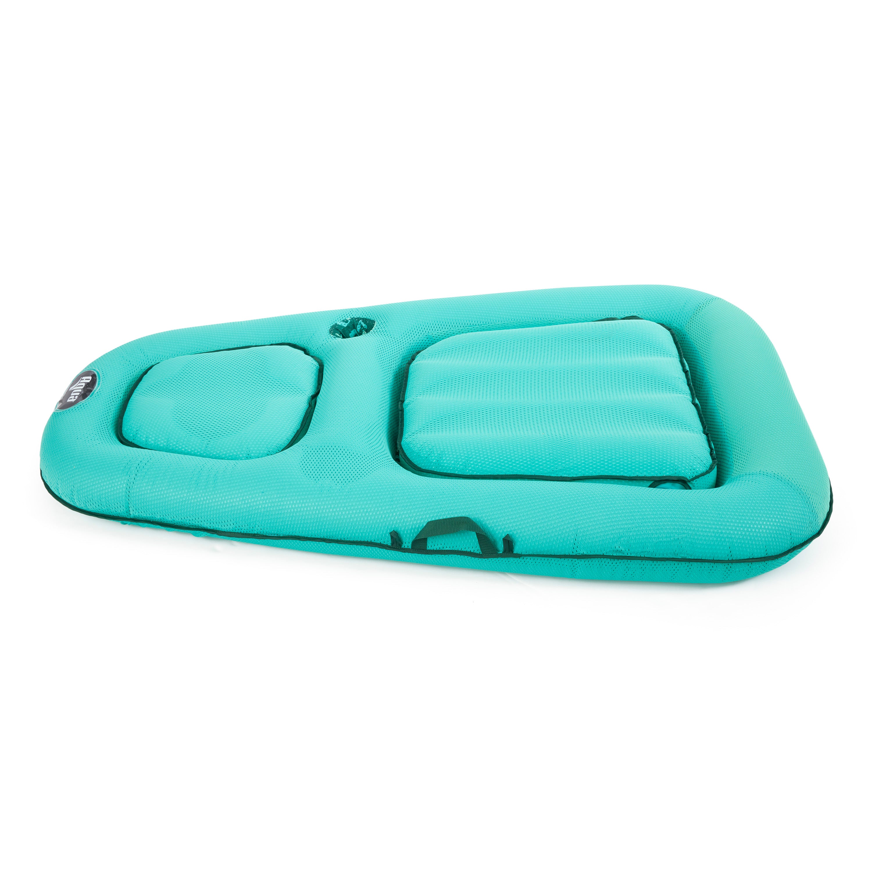 Aqua Leisure Campania 2 in 1 Water Lounger Pool Inflatable, Floral (2 Pack) - VMInnovations