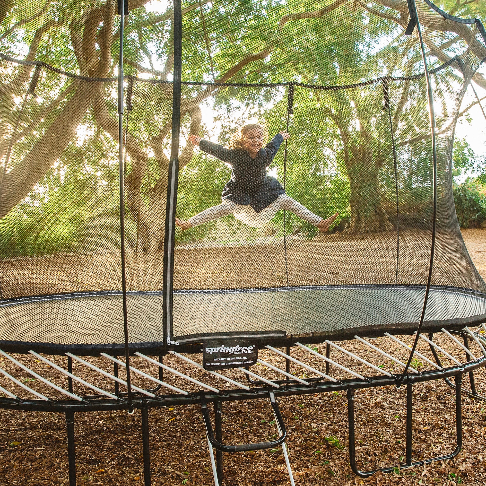 Springfree Trampoline Kids Large Oval 8 x 13 Ft Trampoline w/ Enclosure (Used) - VMInnovations