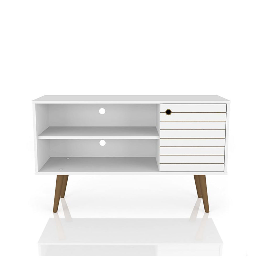 Manhattan Comfort Liberty 42.52 Inch Modern Wood TV Stand with Legs (Damaged)