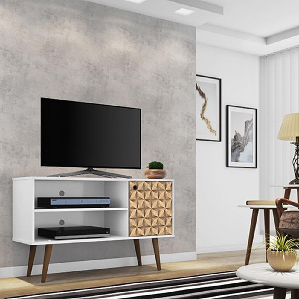 Manhattan Comfort Liberty 42.52 Inch Wood TV Stand with Legs (Open Box)