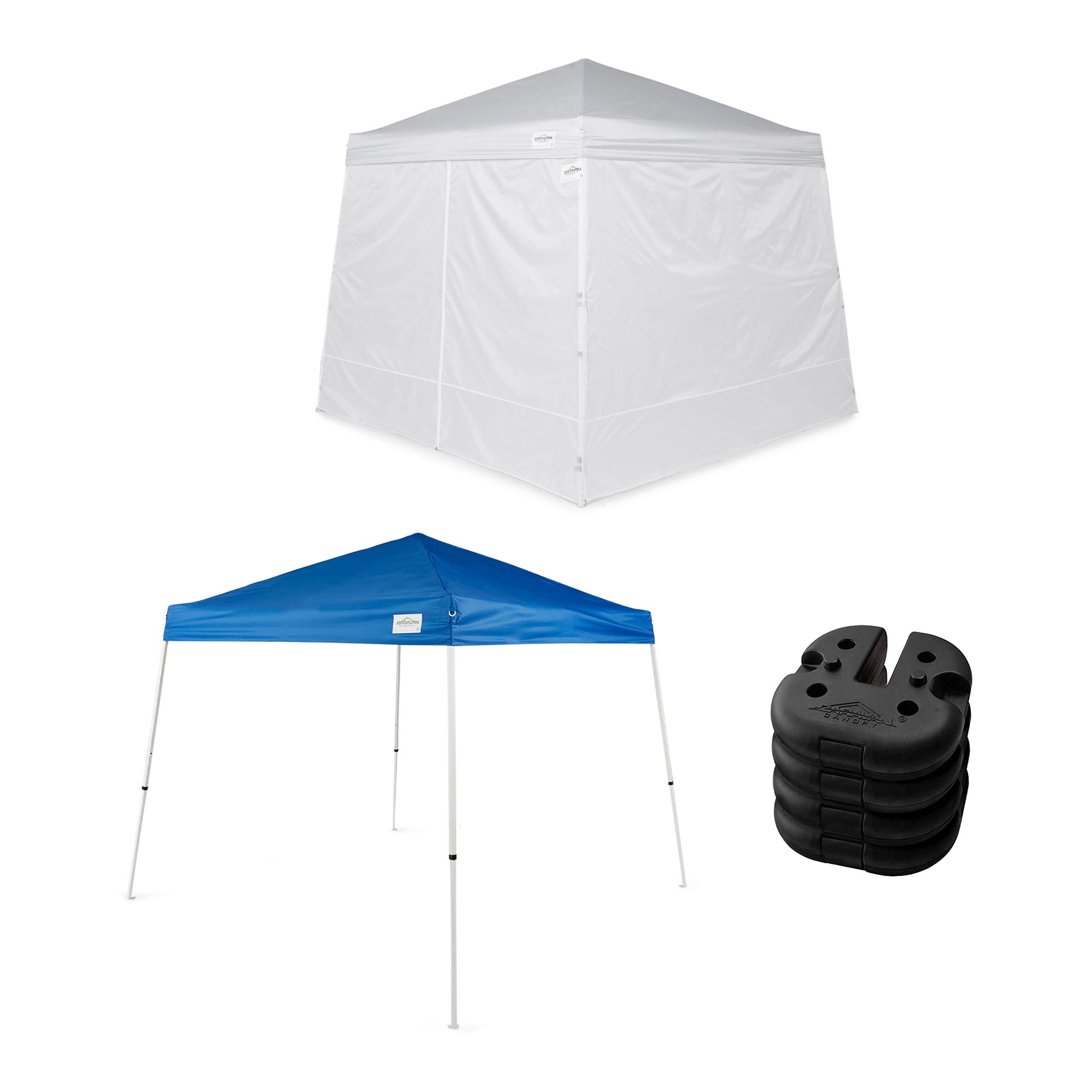 Caravan Canopy V Series Slant Leg Sidewalls w/Instant Tent Kit & 4 Weight Plates