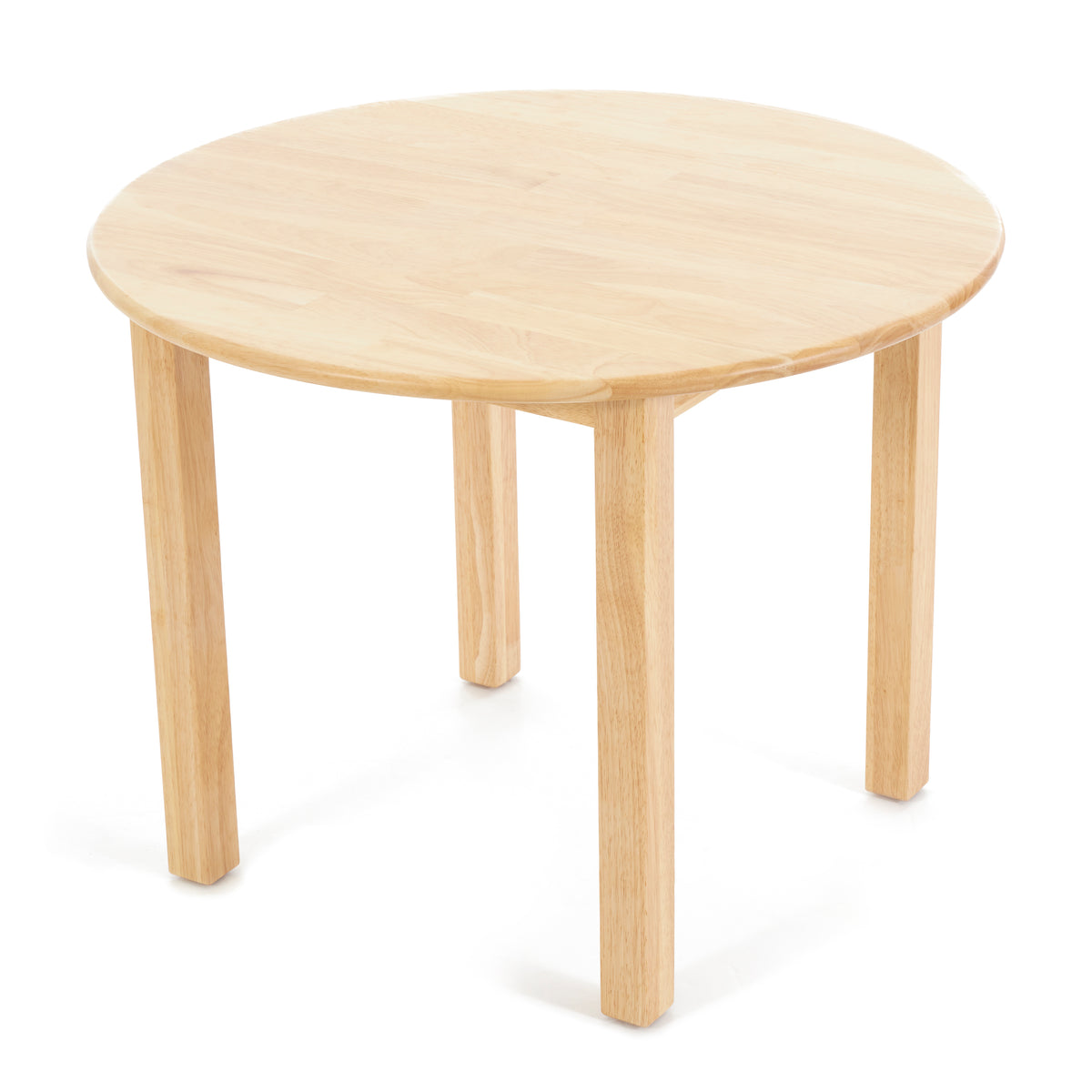 ECR4Kids 30 Inch Natural Hardwood Round Table w/ 2 Chair Play Set for Activities - VMInnovations