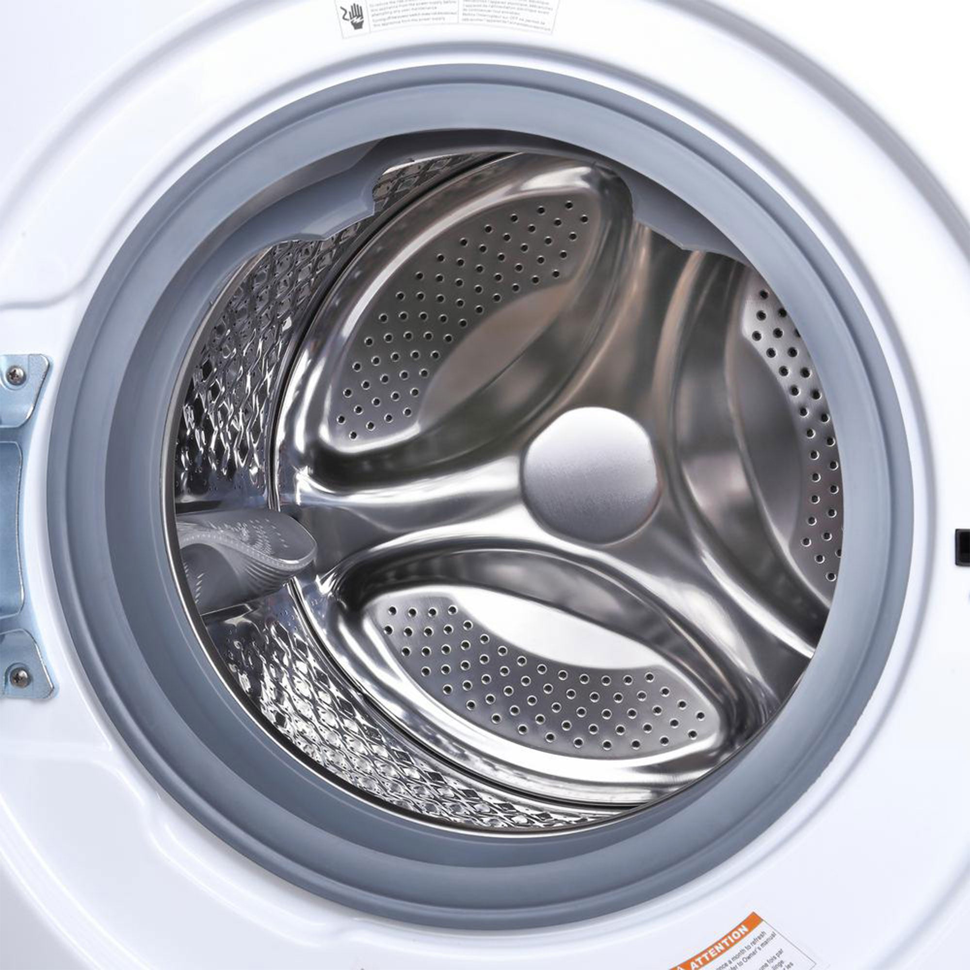 Magic Chef 2.7 Cu Ft Front Load Washer And Dryer Combination, Silver (Open Box)