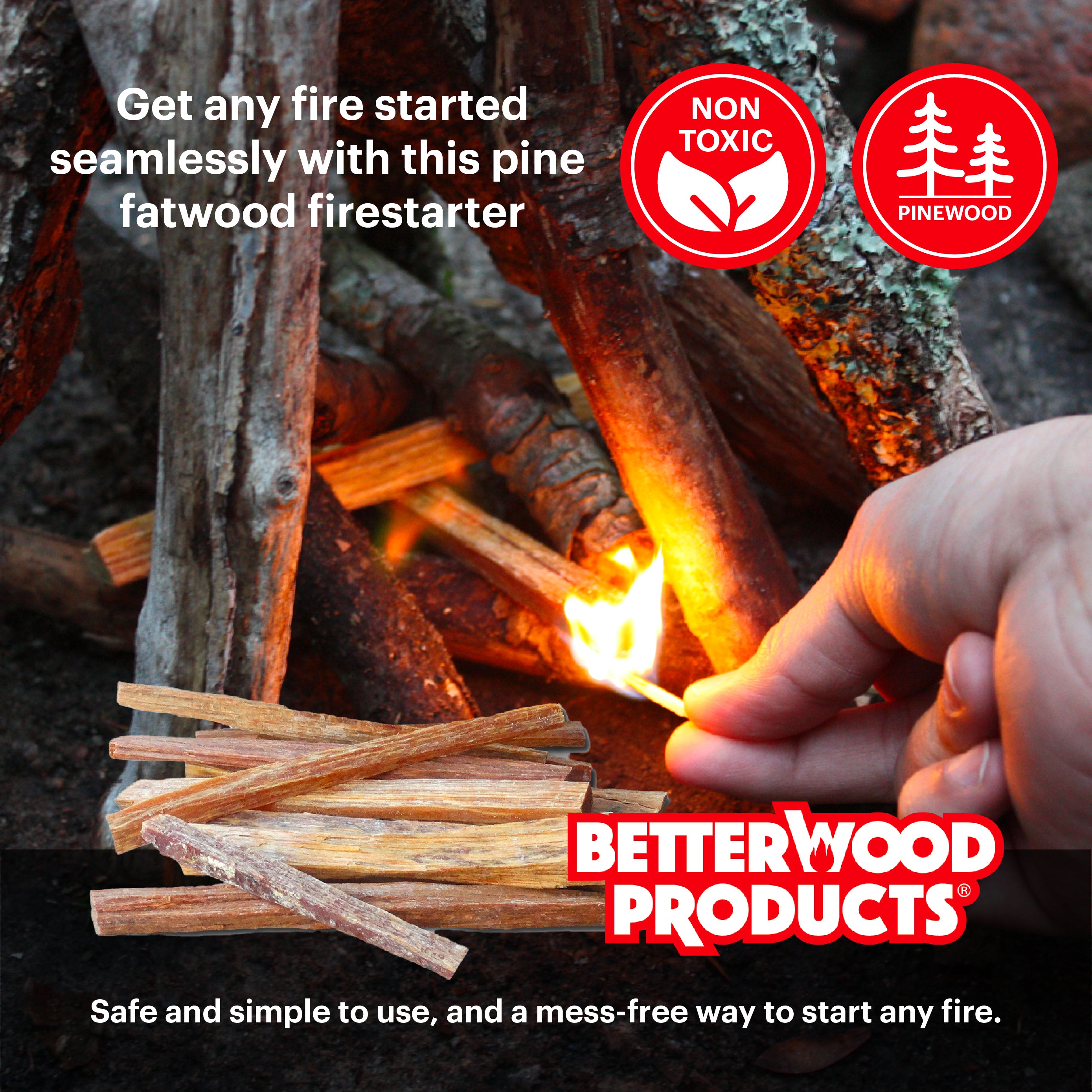 Better Wood Products Protect the Parks Fatwood Firestarter Crate (Used) - VMInnovations