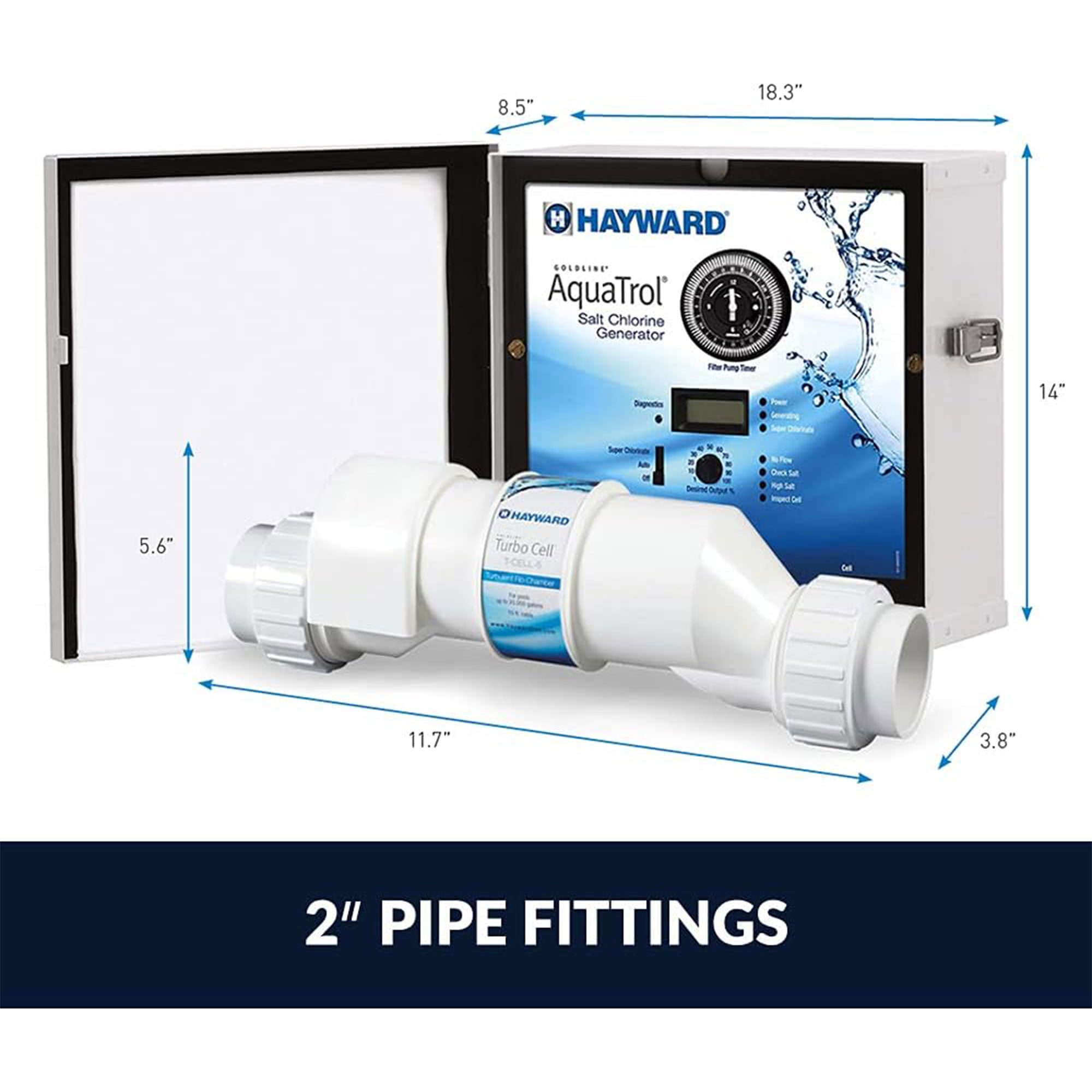 Hayward AquaTrol Salt Chlorinator System with TurboCell for Pools (Open Box)