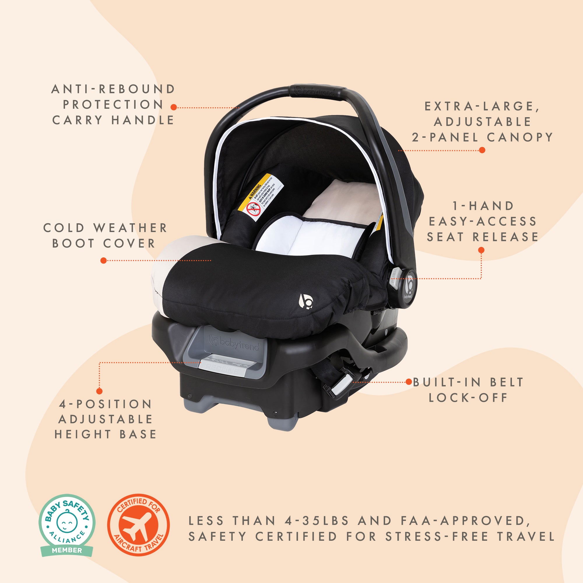 Baby Trend Ally Newborn Baby Infant Car Seat Travel System Cover, 2 Pack, Khaki - VMInnovations