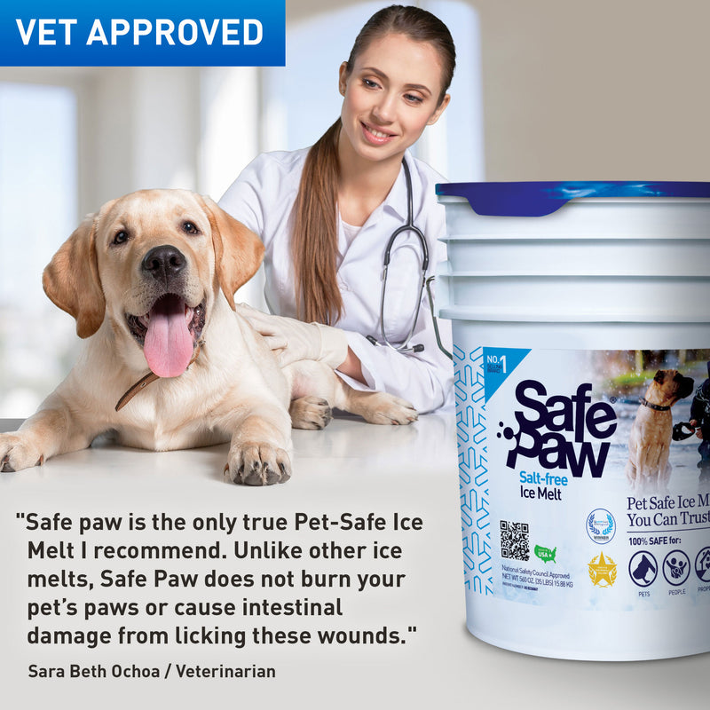 Safe Paw Pet Friendly Concrete Safe Salt Free Ice Melt Pellets, 35 Lbs (2 Pack)