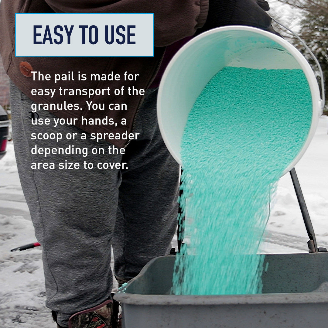 Safe Paw Pet Safe Ice Melt, 100% Salt and Chloride free with Traction Agent, Non-Toxic, Fast Acting, Lasts 3X Longer – 35 Lbs - VMInnovations