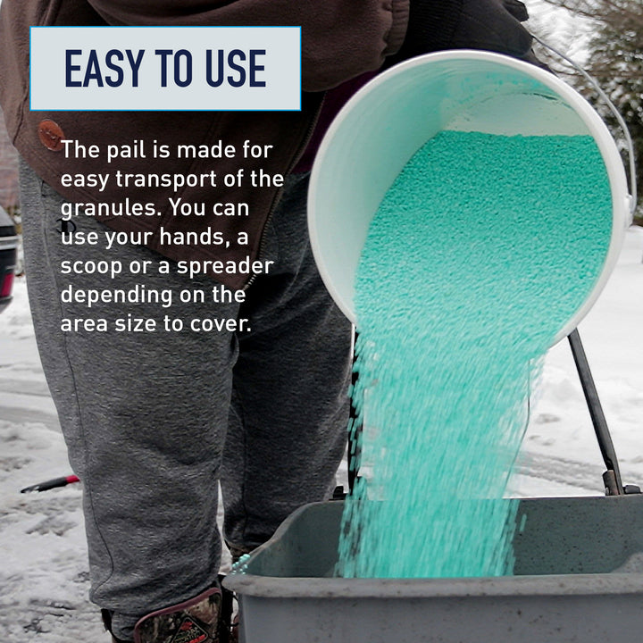 Safe Paw Pet Safe Ice Melt, 100% Salt and Chloride free with Traction Agent, Non-Toxic, Fast Acting, Lasts 3X Longer – 35 Lbs - VMInnovations