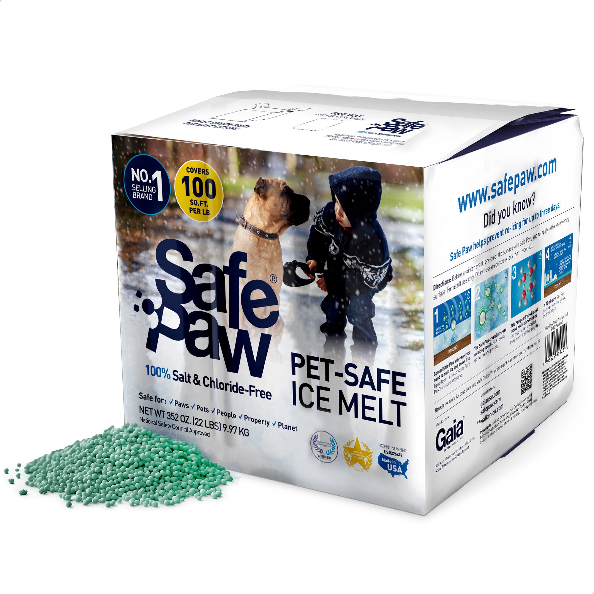 Safe Paw Dog Pet Non Toxic Saltless Ice Melt, 22lb Flexicube (Open Box) - VMInnovations