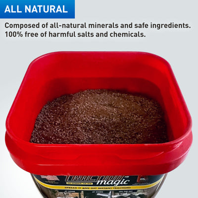 Traction Magic Quick Application All Natural Ice and Snow Melter, 15 Lb Bucket