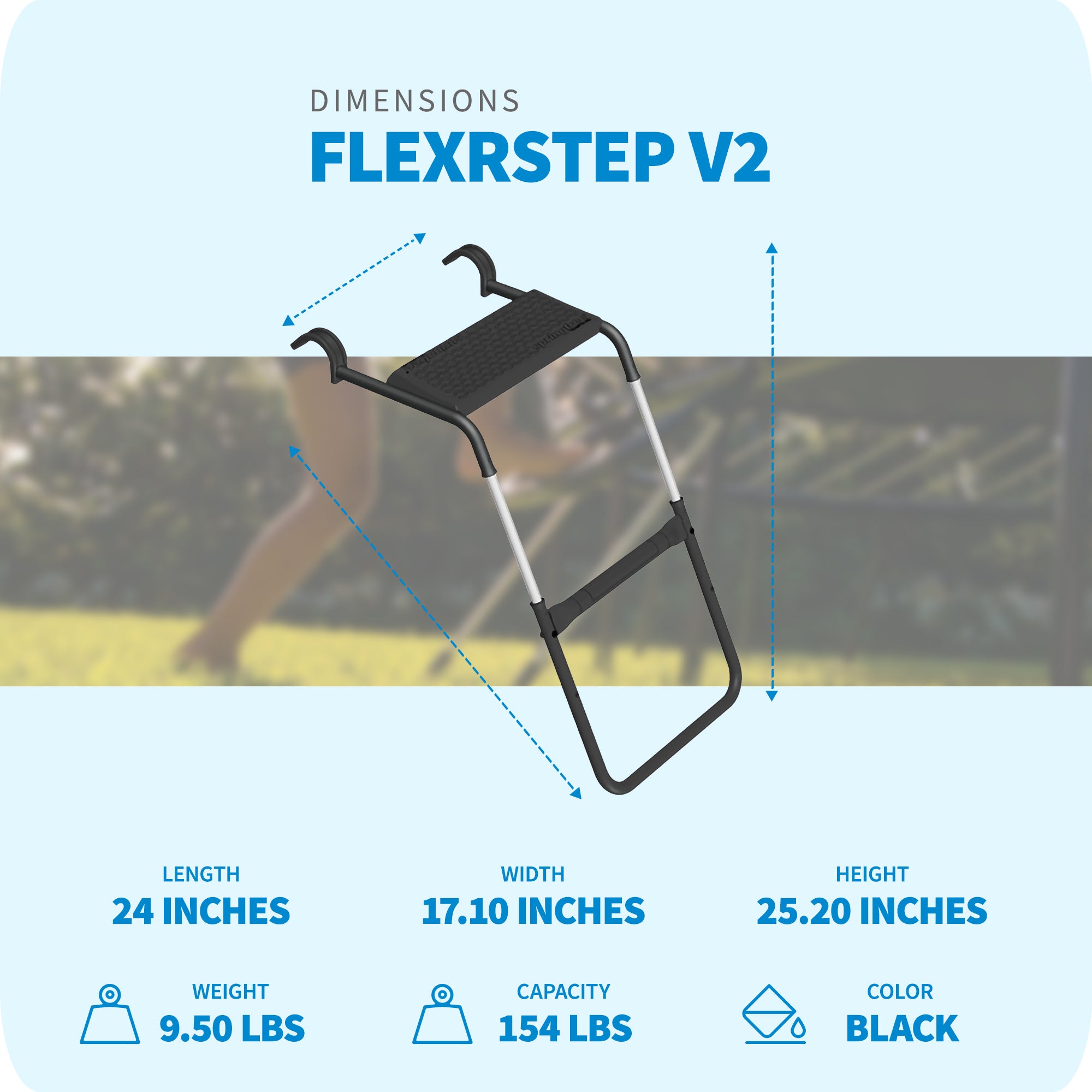 Springfree Trampoline FlexrStep V2 Ladder Accessory for Springfree Trampolines - VMInnovations