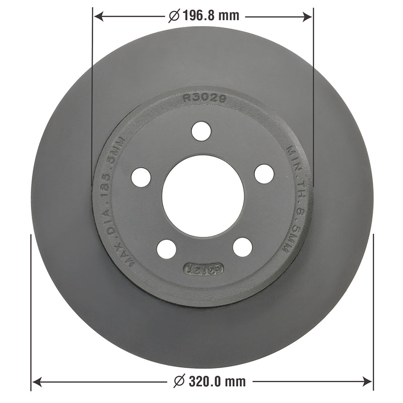 Goodyear Brakes 2142012GY Truck and SUV Premium AntiOx Coated Rear Brake Rotor