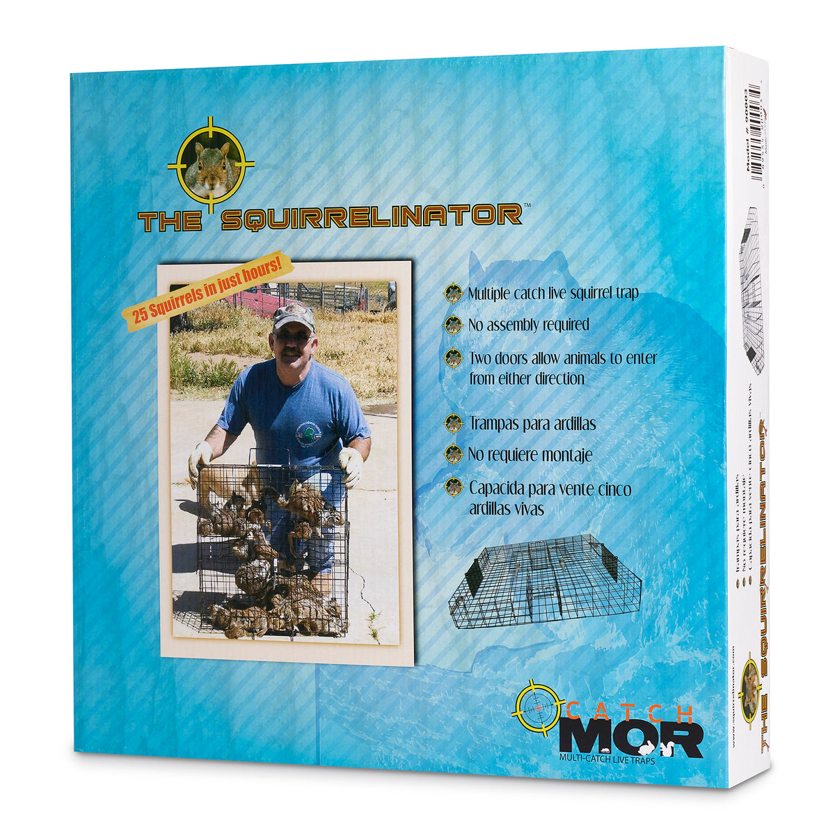 Rugged Ranch SQRTO Squirrelinator Trap CatchMor Live Animal 2 Door Metal Cage (Refurbished)