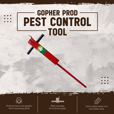 Rugged Ranch MGP1 Professional Home Gopher Prod Pest Control Tool, Red