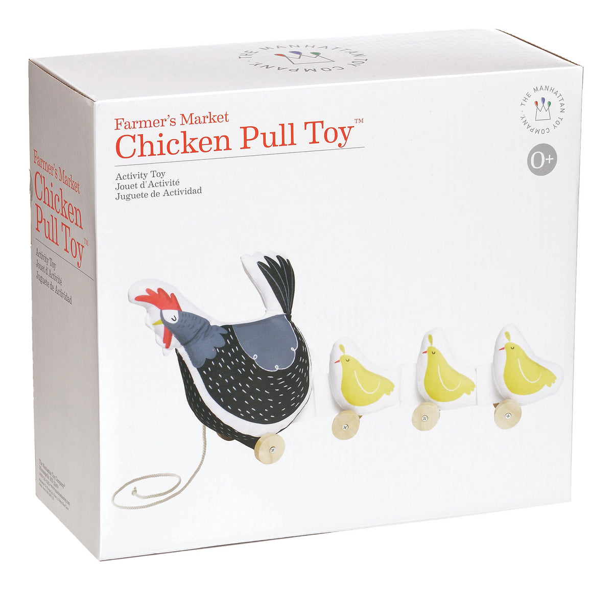 Manhattan Farmer's Market Chicken Pull Along Preschool Toddler Toy (Open Box)