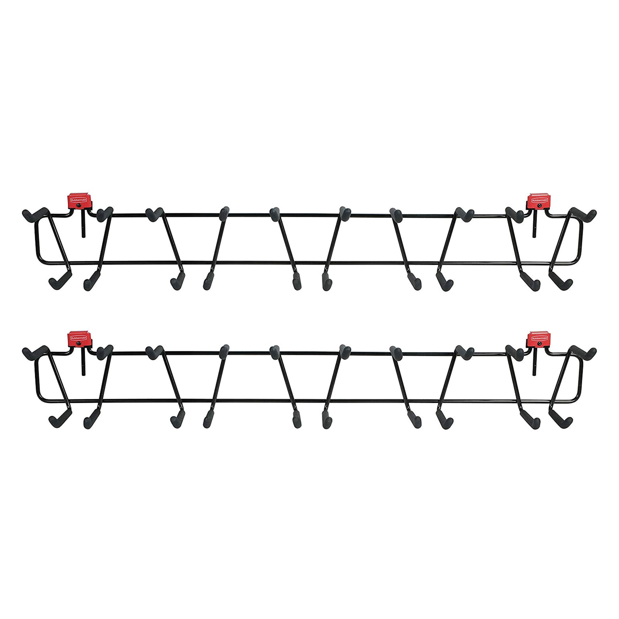 Rubbermaid 34 Inch Heavy Duty Shed Garden Tool & Sport Rack 2 Pack (Refurbished) - VMInnovations