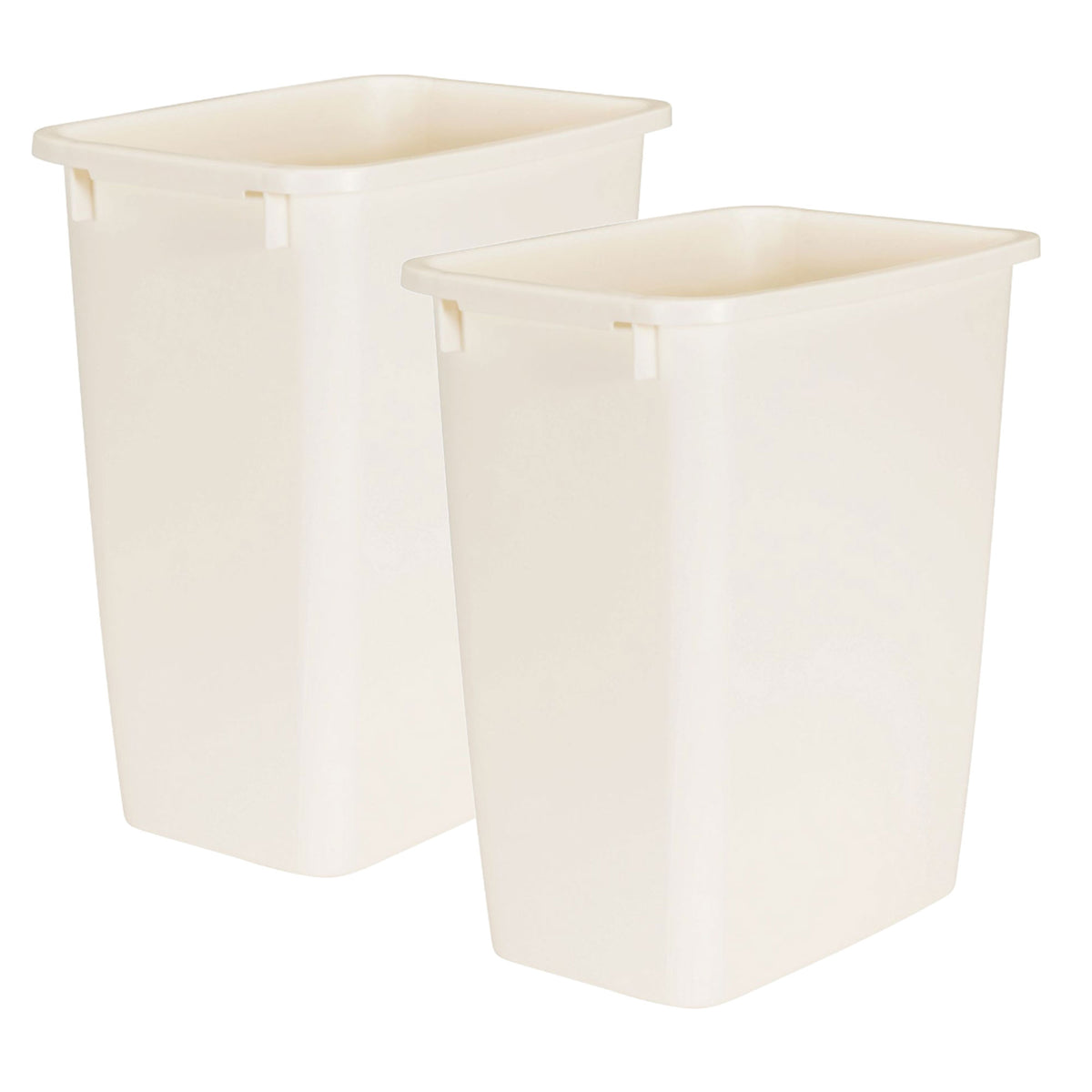 Rubbermaid 21 qt Rectangular Kitchen Wastebasket Trash Can-2 Pack (Open Box)