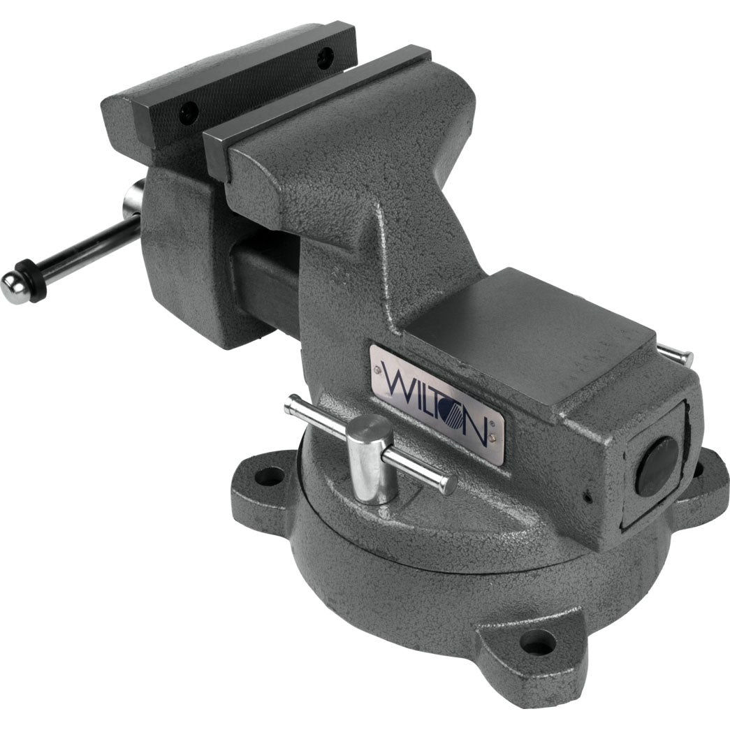 Wilton Tools 6" Wide Jaw 5 3/4" Opening Steel Swivel Base Mechanics Vise (Used)