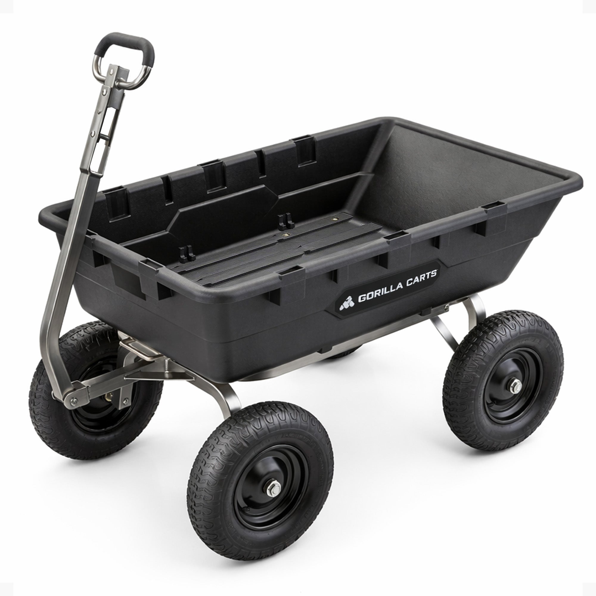 Gorilla Carts 1500 Pound Super Heavy Duty Poly Yard Dump Utility Cart (Used)